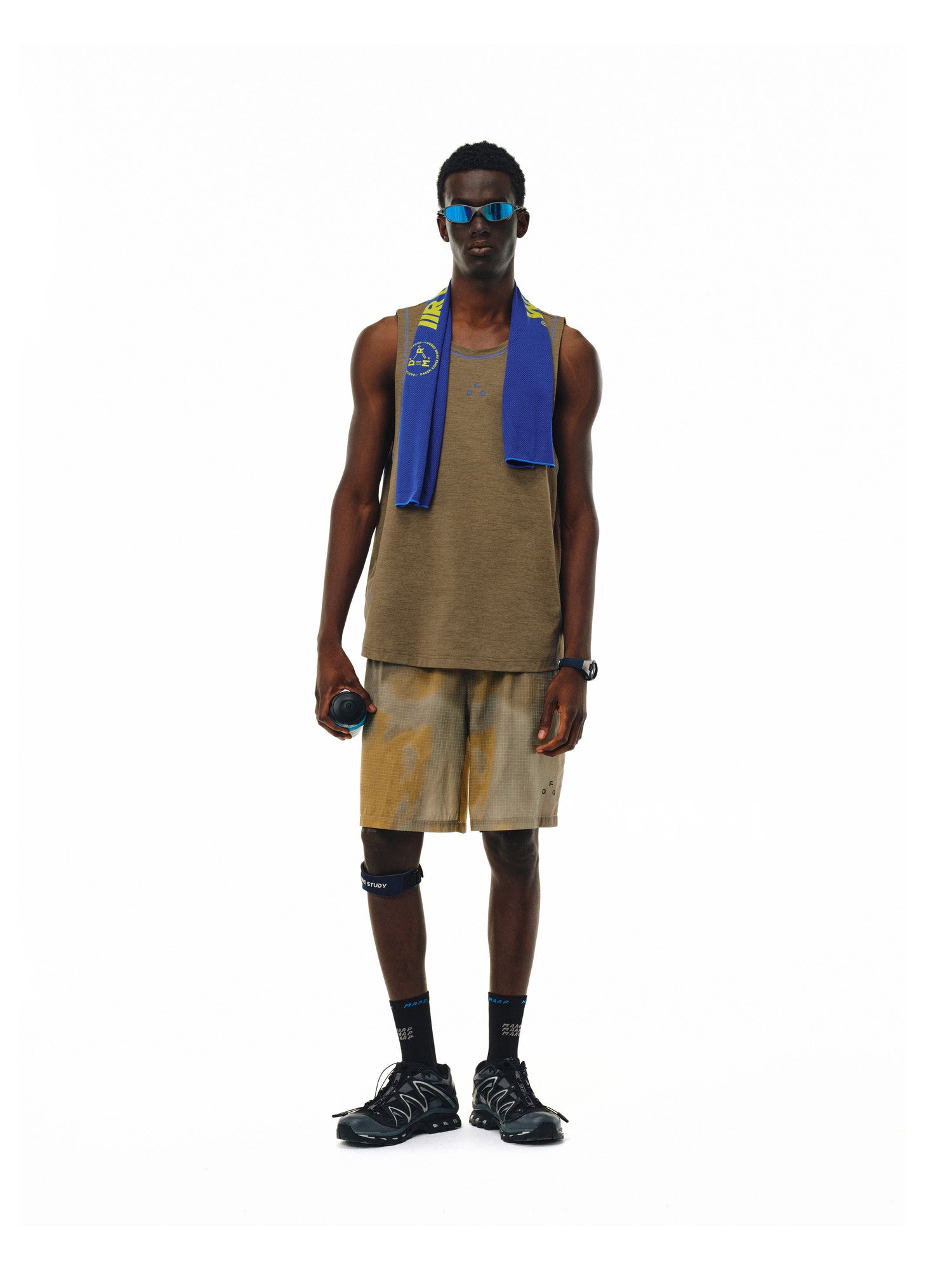 FPA High-Stretch Heather Contrast Yarn Sleeveless Vest - Summer Loose Round Neck Basketball Fitness Tank Top