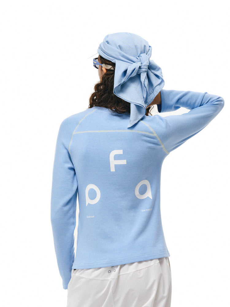 FPA Hasso Structure Logo Long Sleeve T-Shirt - Chinese Streetwear Trendy Fall Round Neck Slim Fit Casual Outdoor Sports Tee for Women