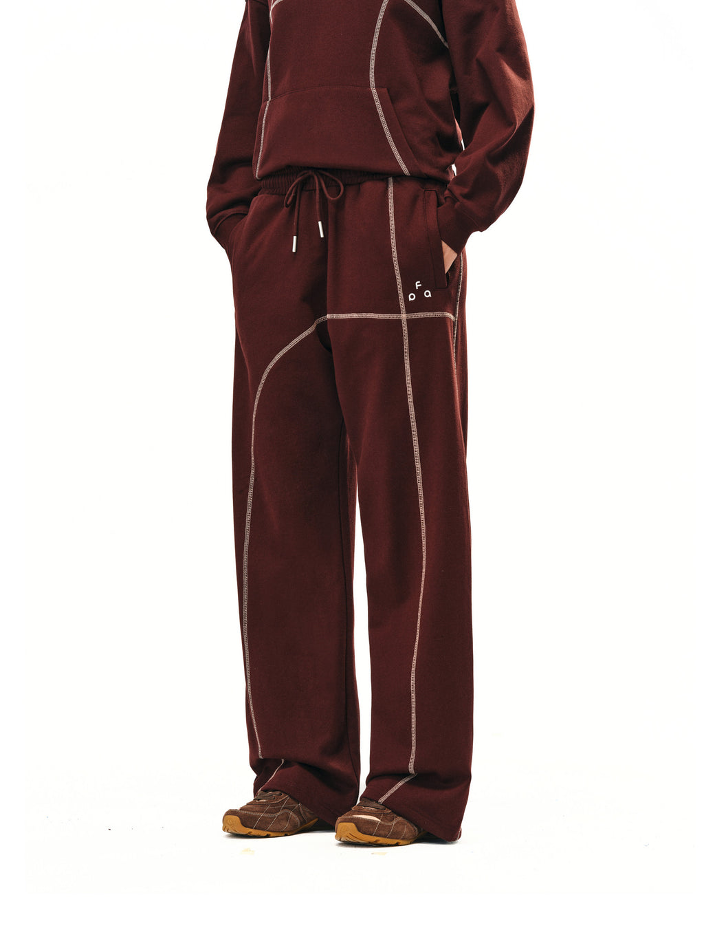 FPA Warm Fleece Casual Sweatpants 2026 Autumn New Style Loose Straight-Leg Unisex Trendy Streetwear Pants