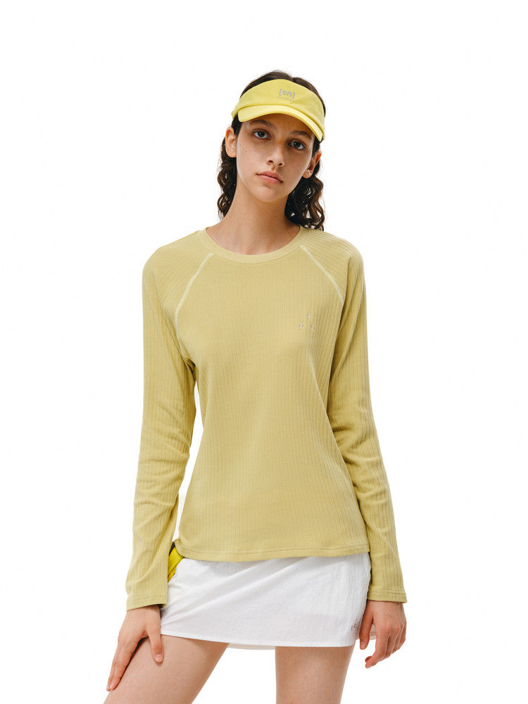 FPA Cotton Small Logo Basic Long Sleeve Tee 2026 New Outdoor Sports Crew Neck Spring/Fall Casual T-Shirt for Women