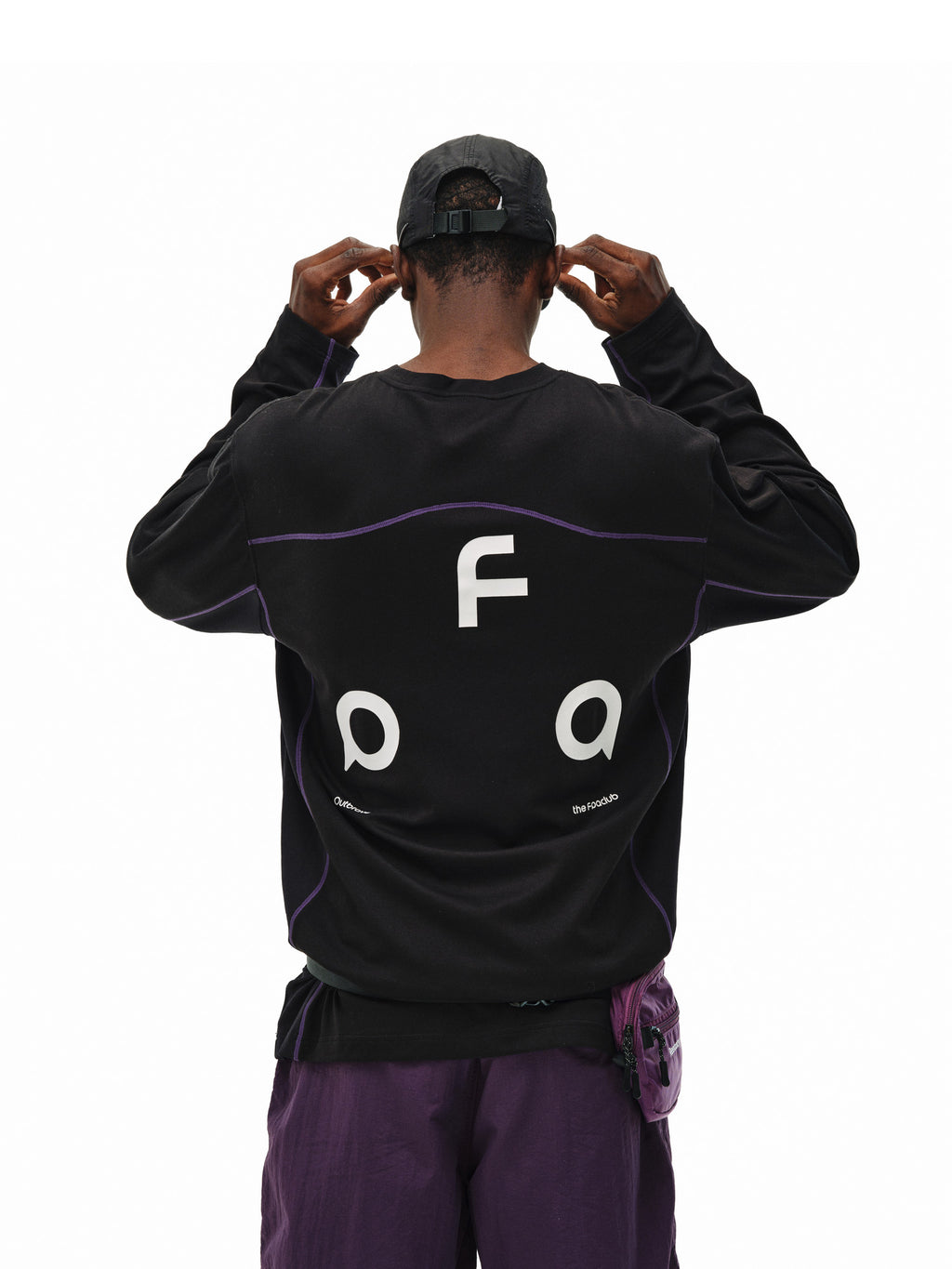 FPA Cool-Touch Quick-Dry Long-Sleeve Sports Shirt - Chinese Streetwear Contrast Stitching Couple Outdoor Spring T-Shirt for Men