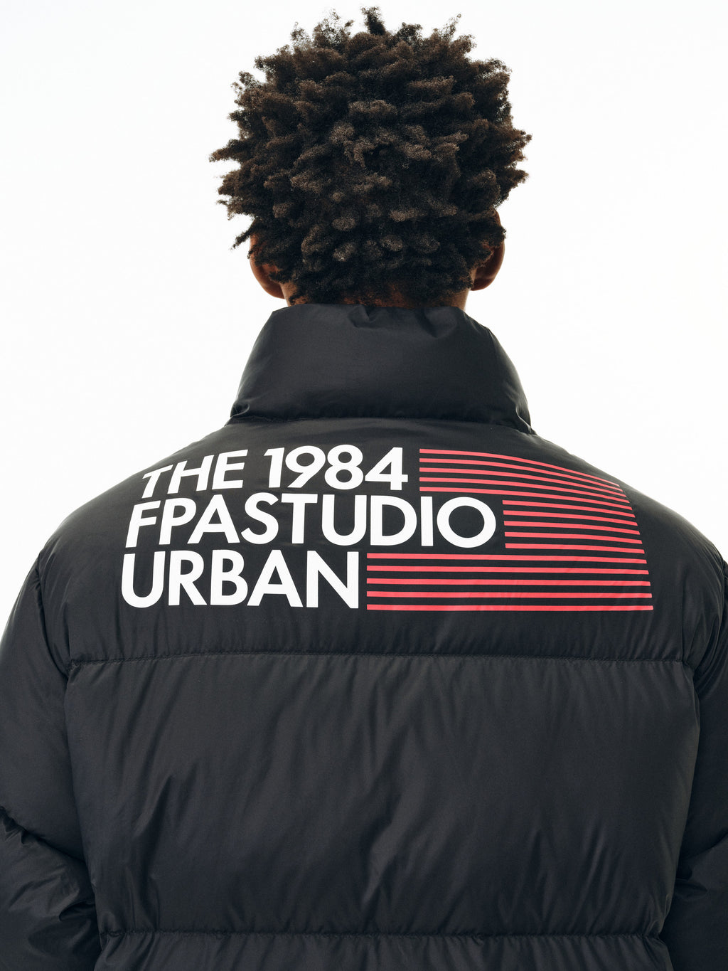 FPA Stripe Flag Sports Slogan Down Jacket – Winter Chinese Streetwear Loose Padded Coat