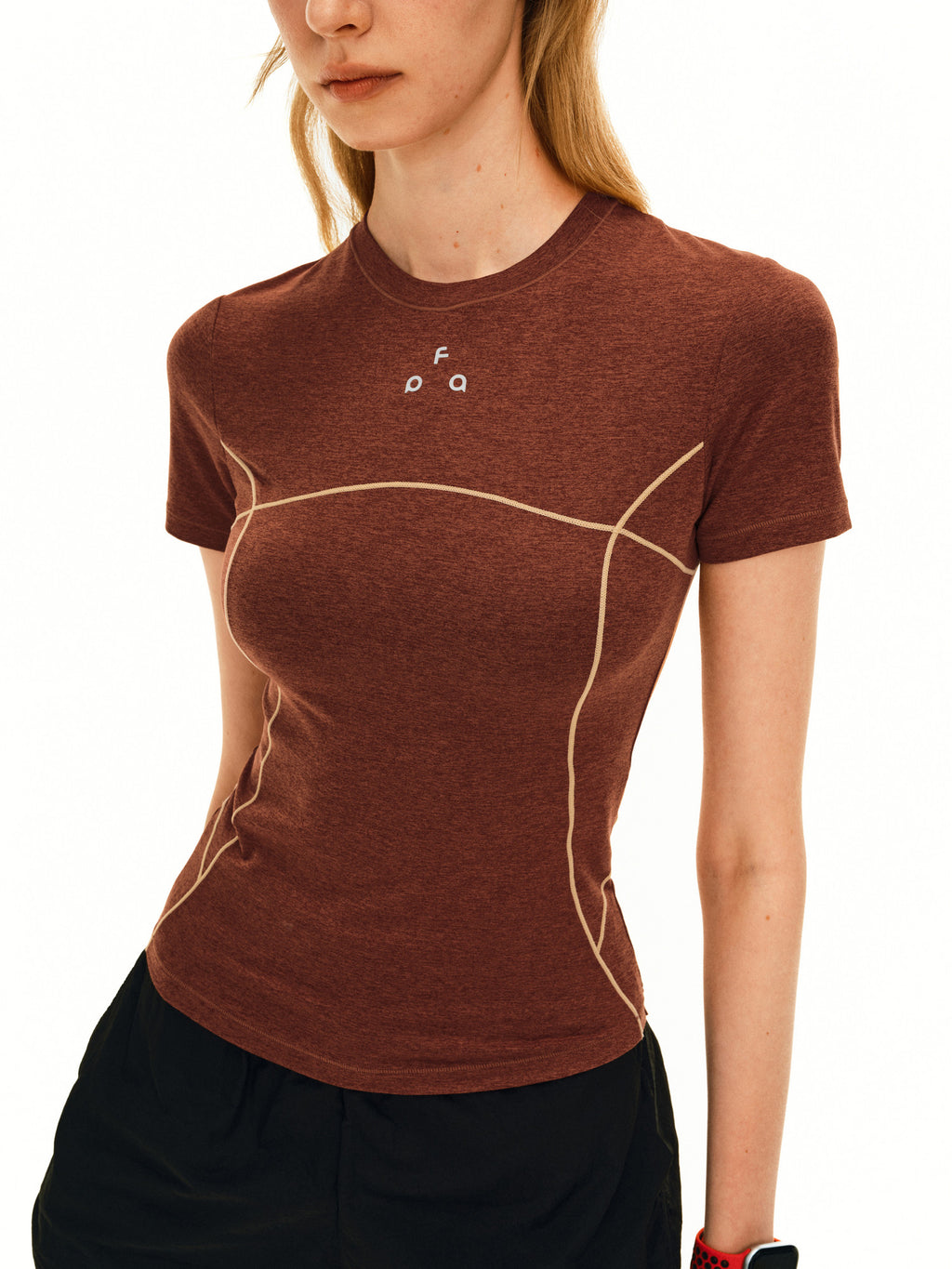 FPA 7A Antibacterial Breathable Quick-Dry Athletic Short Sleeve Summer Outdoor Basic Crew Neck Fitted T-Shirt for Women