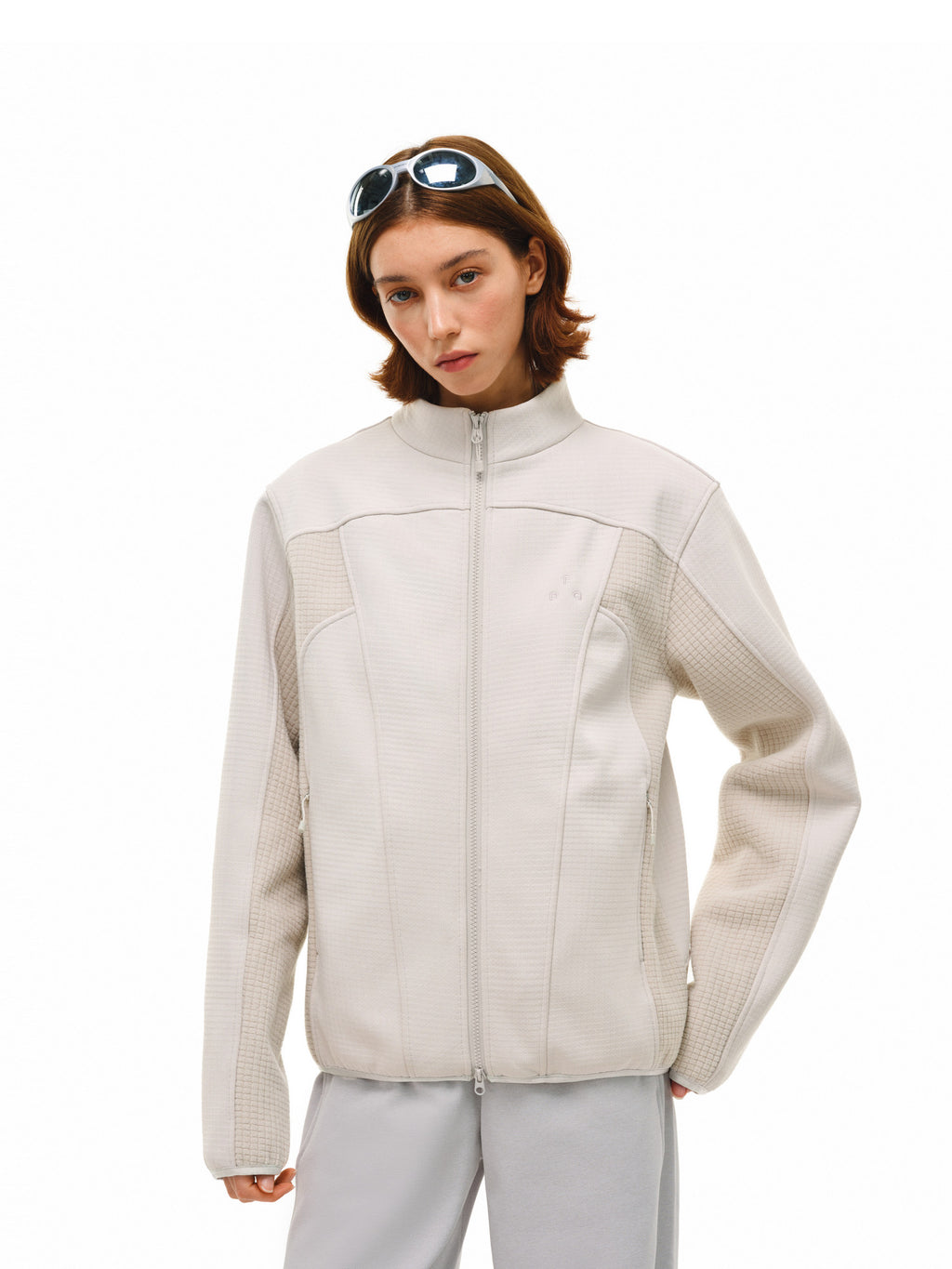 FPA Waffle Patchwork Jacket 2026 New Casual Retro Stand Collar Unisex Sports Zip-Up Cardigan