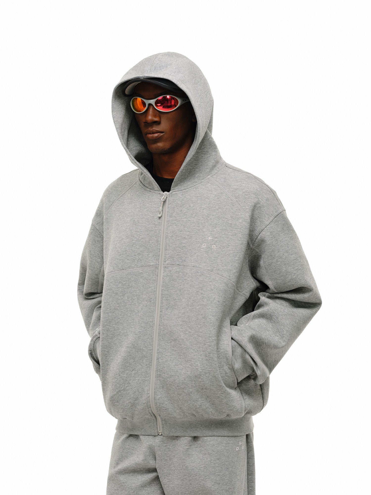 FPA Color-Block Hassel Zip-Up Hoodie – Spring Casual Unisex Loose-Fit Hooded Cardigan Jacket