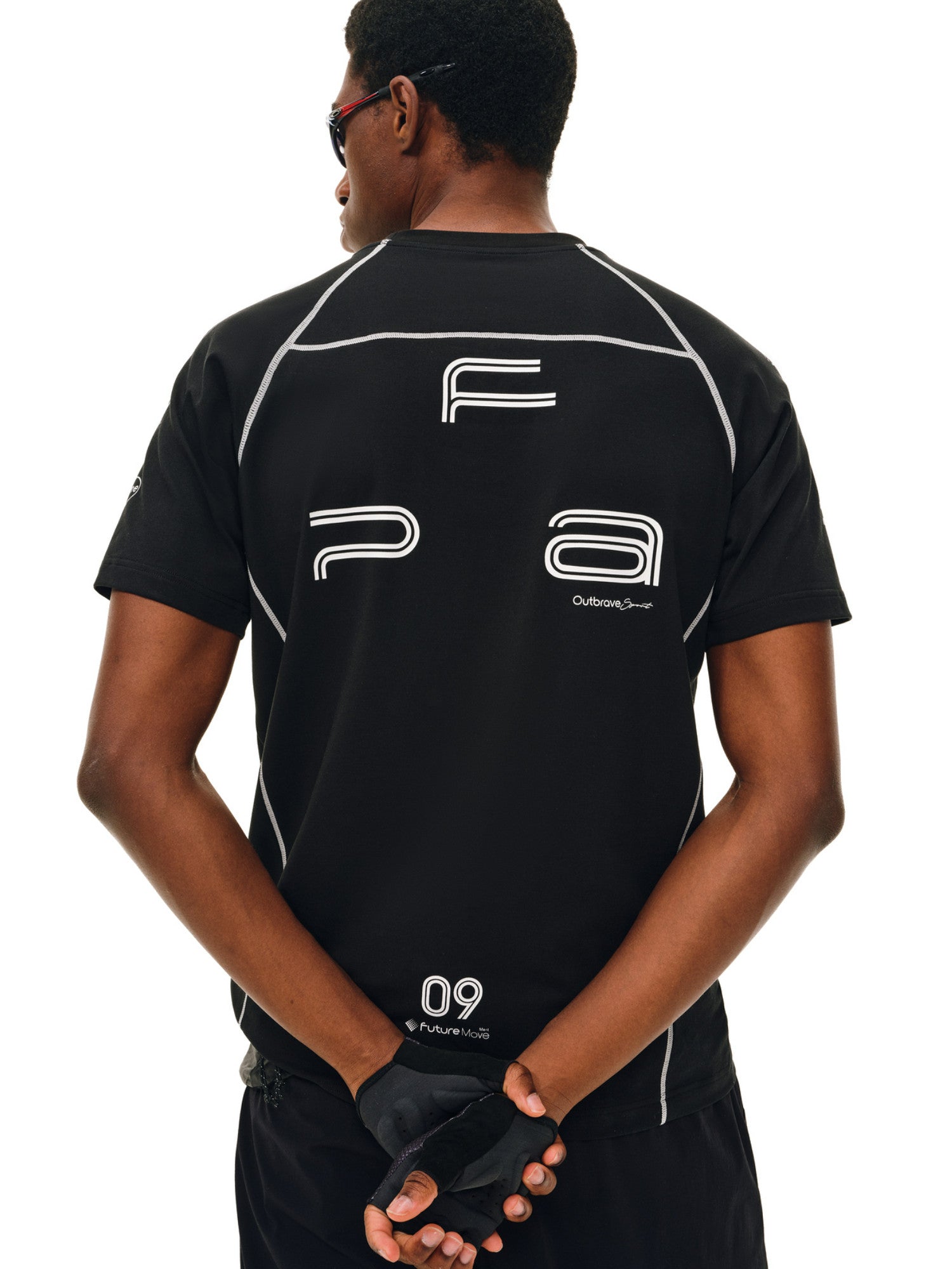 FPA COOLMAX Racing Contrast Stripe Athletic Short Sleeve Tee – Summer Quick-Dry Cool-Touch Fitted Crew Neck T-Shirt for Men
