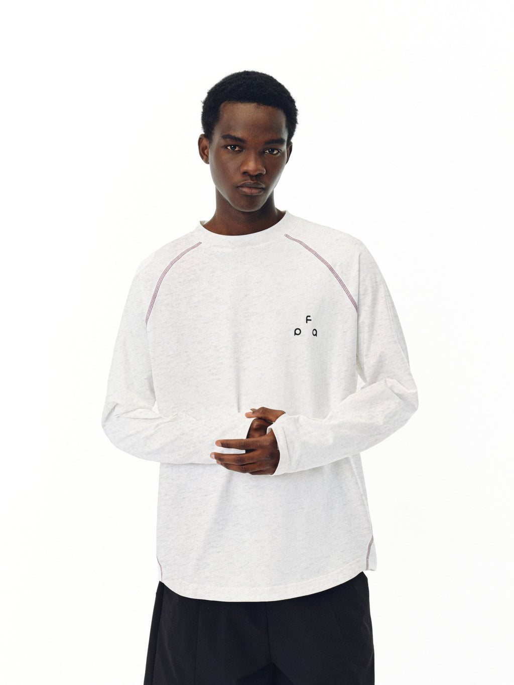 FPA Quick-Dry 7A Antibacterial Ice-Feel Sports Long-Sleeve T-Shirt, Chinese Trend Loose Round Neck Red Tee