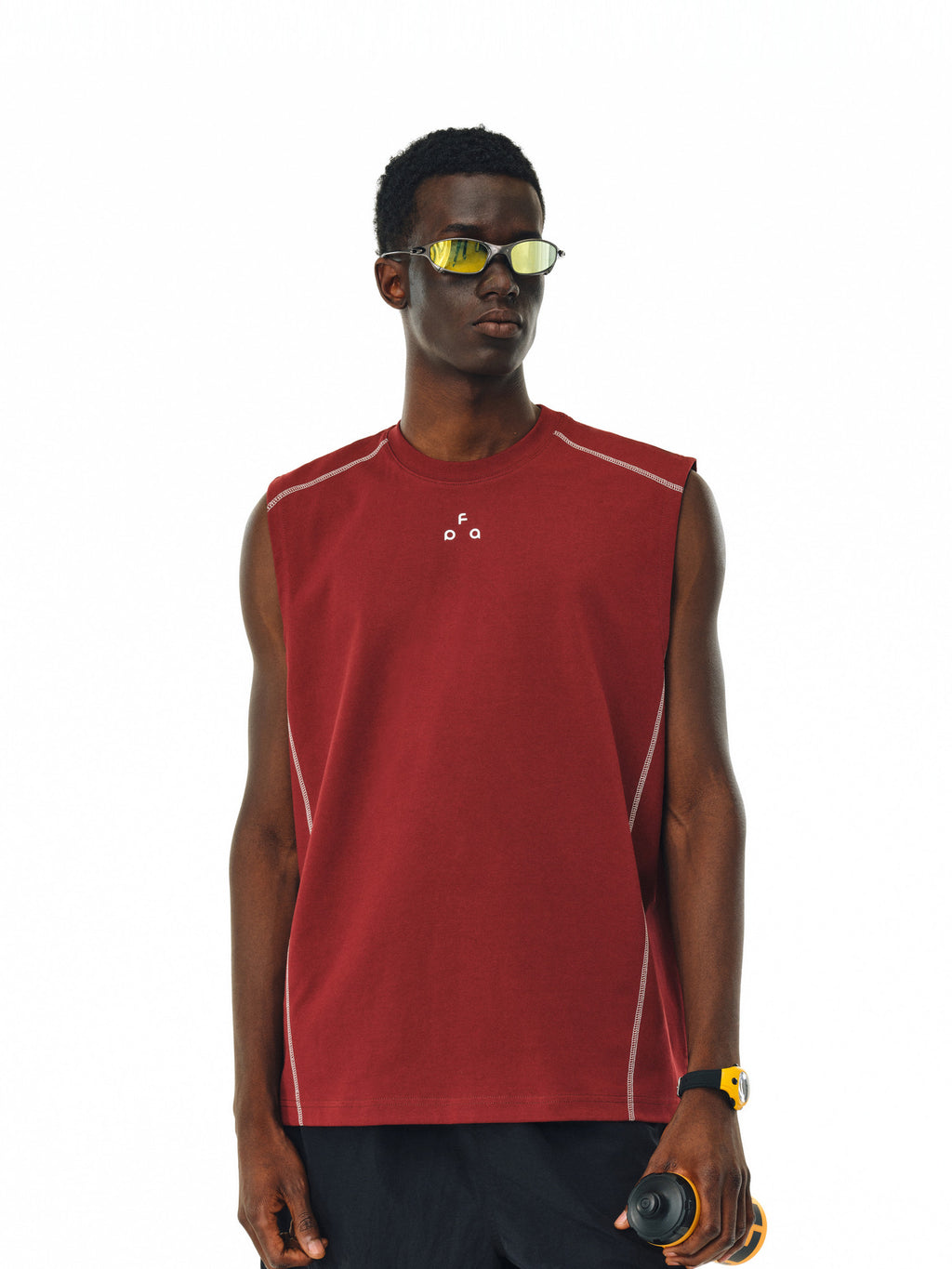 FPA Ice-Feel Quick-Dry 7A Antibacterial Anti-Mite Vest - National Trend Summer Loose Round Neck Basic Sleeveless T-Shirt