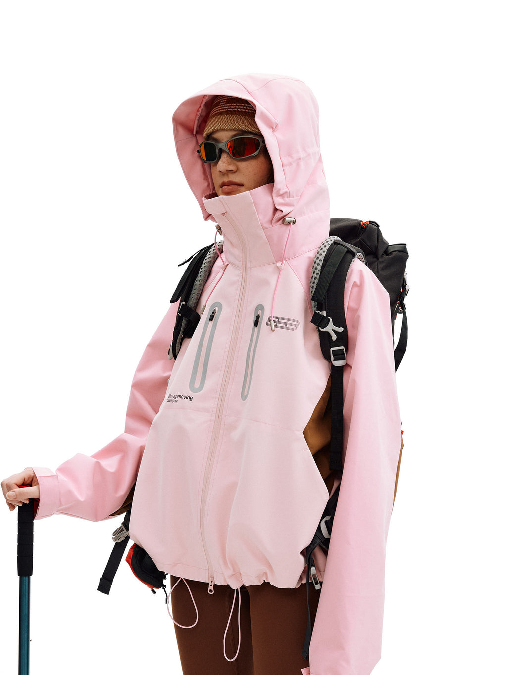 FPA Color-Block Outdoor Windbreaker Jacket - Waterproof & Windproof, Cocoon Fit, Three-Proof, for Hiking and Mountaineering