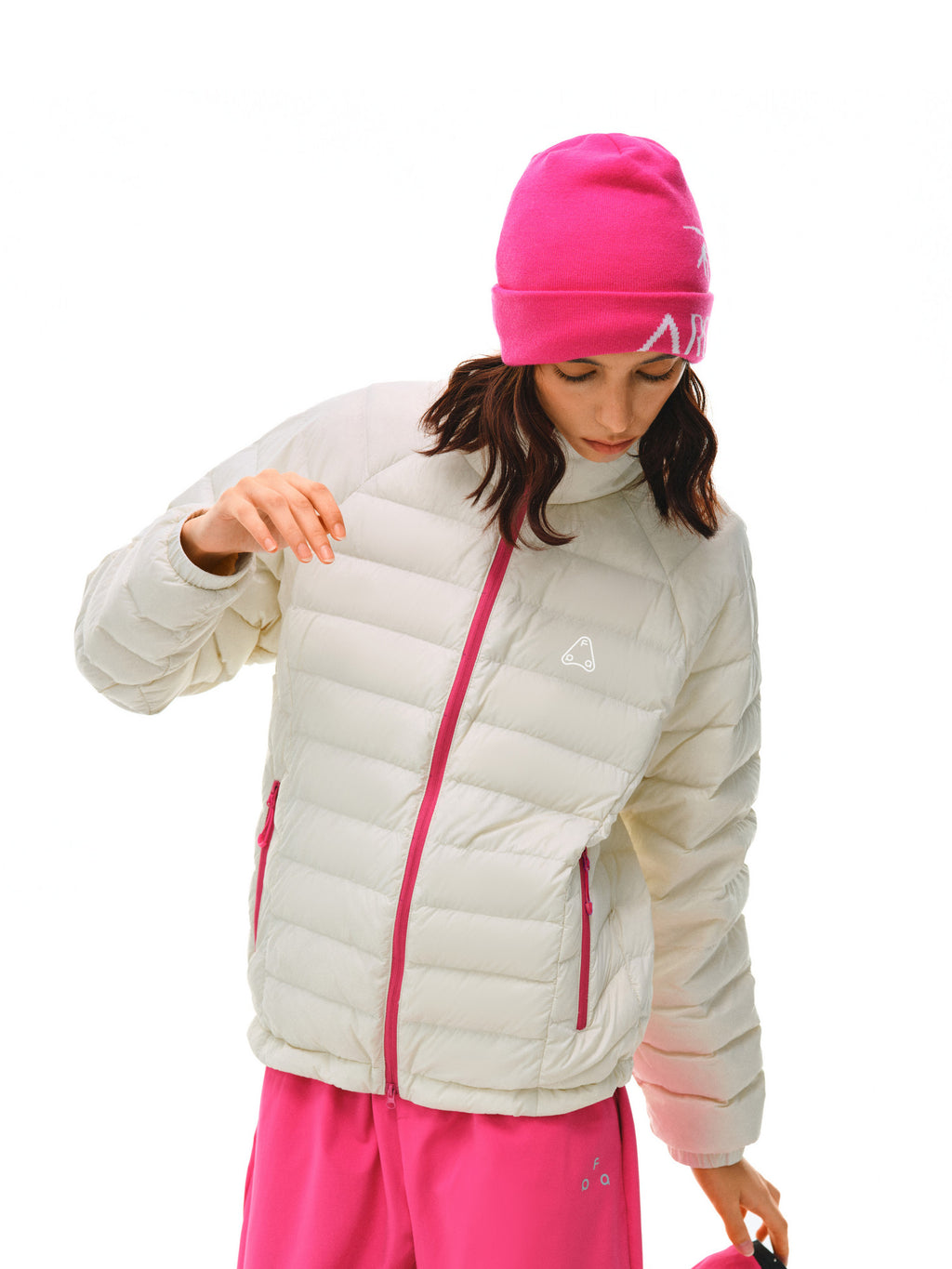 FPA Color-Block Lightweight Down Jacket for Couples, 90% White Duck Down, Outdoor Sports, Autumn/Winter