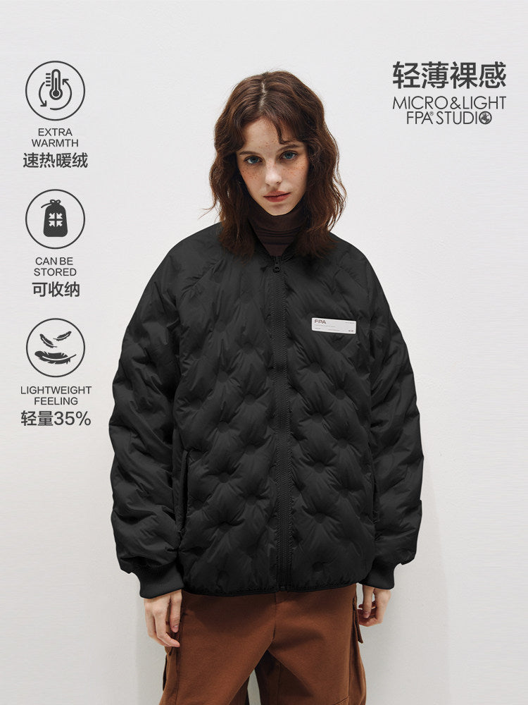 FPA Lightweight 90% White Duck Down Baseball Jacket – Chinese Streetwear Portable Down Coat