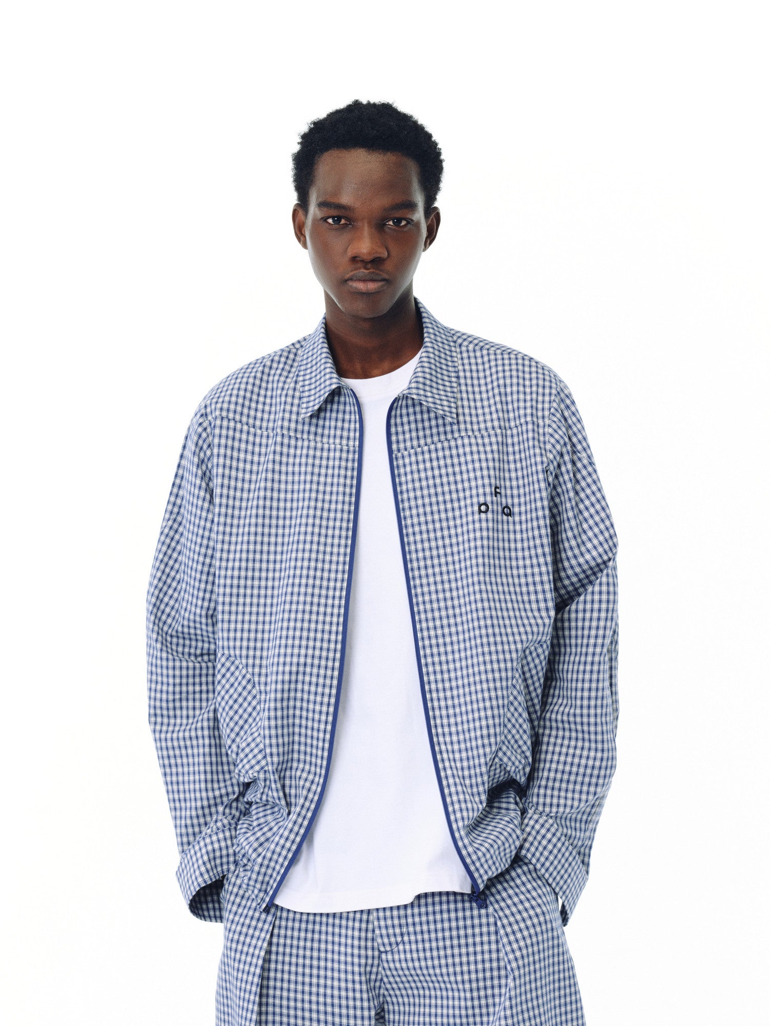 FPA City Plaid Casual Shirt Jacket - Chinese Streetwear Loose Fit Spring/Fall Couple Shirt with Polo Collar