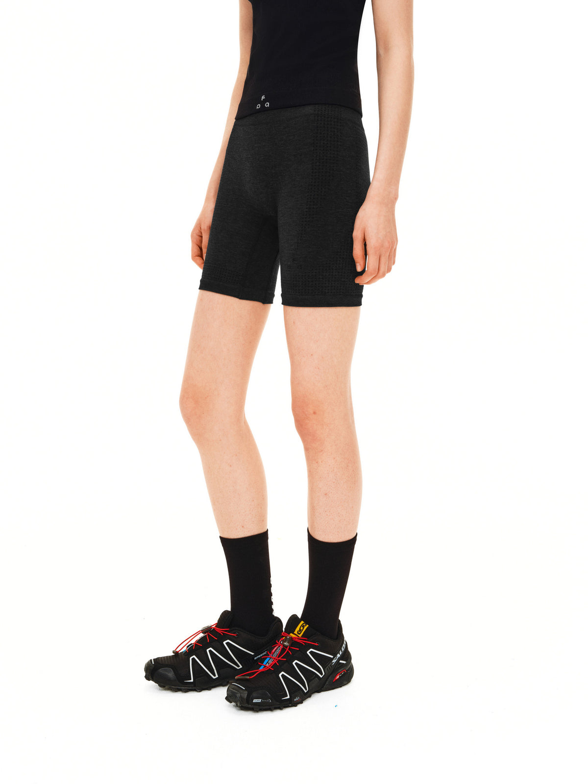 FPA Seamless Knit Yoga Shorts for Women, Breathable Athletic Running Shorts, Summer Outdoor Fitness