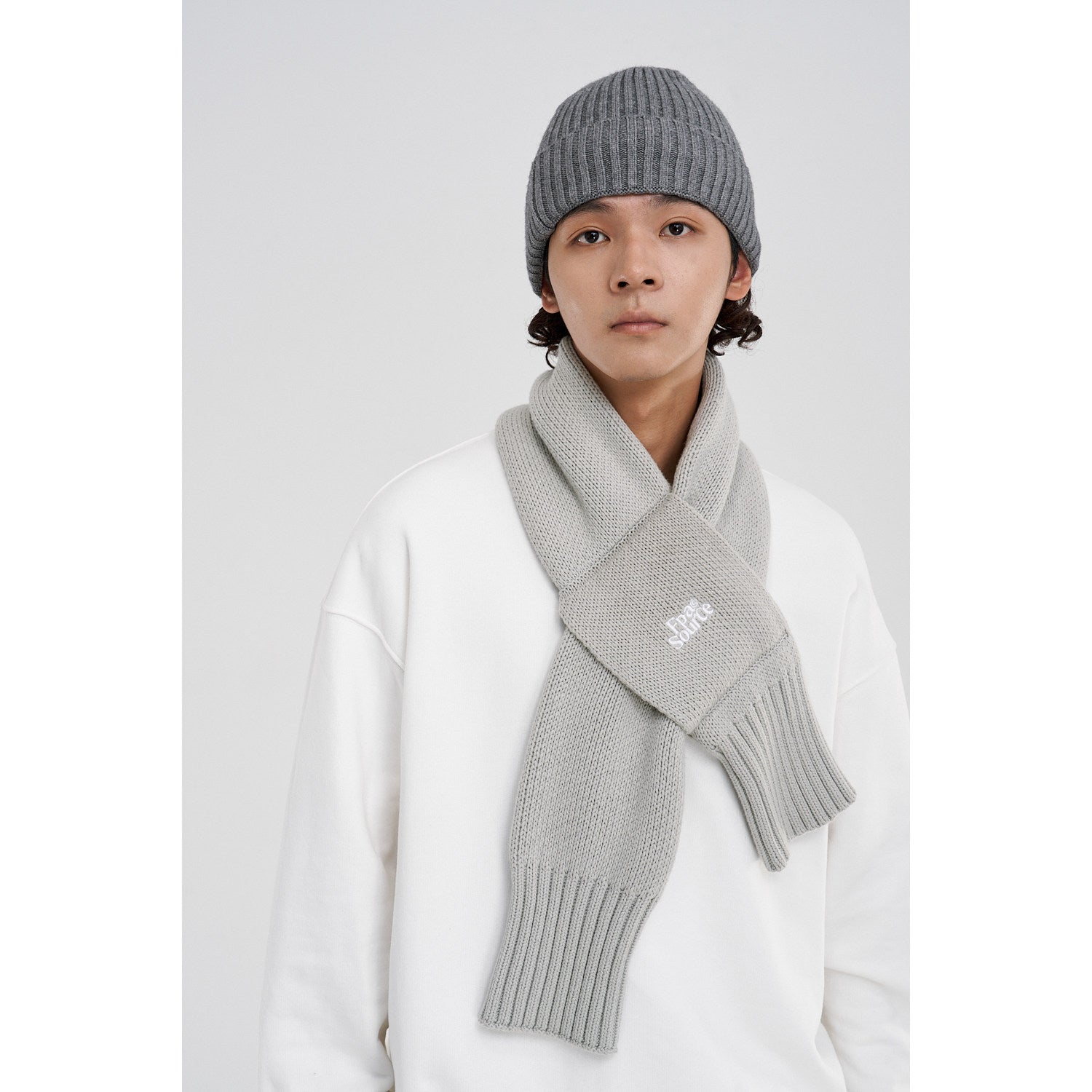 FPA Brand Knitted Embroidered Scarf