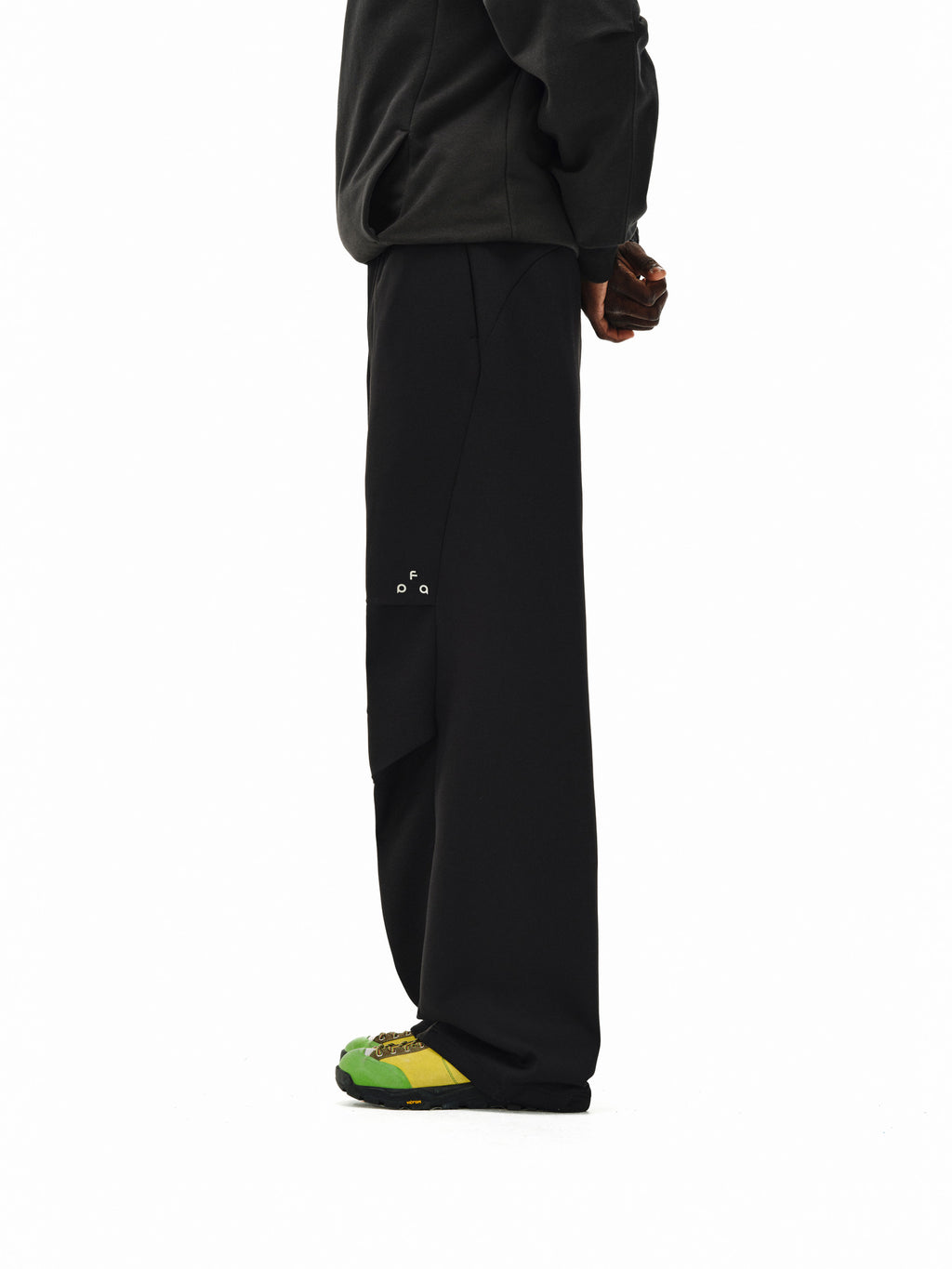 FPA Athletic Quick-Dry Mesh Stretch Air Layer Casual Sweatpants – Chinese Street Style Loose Wide-Leg Black Long Pants