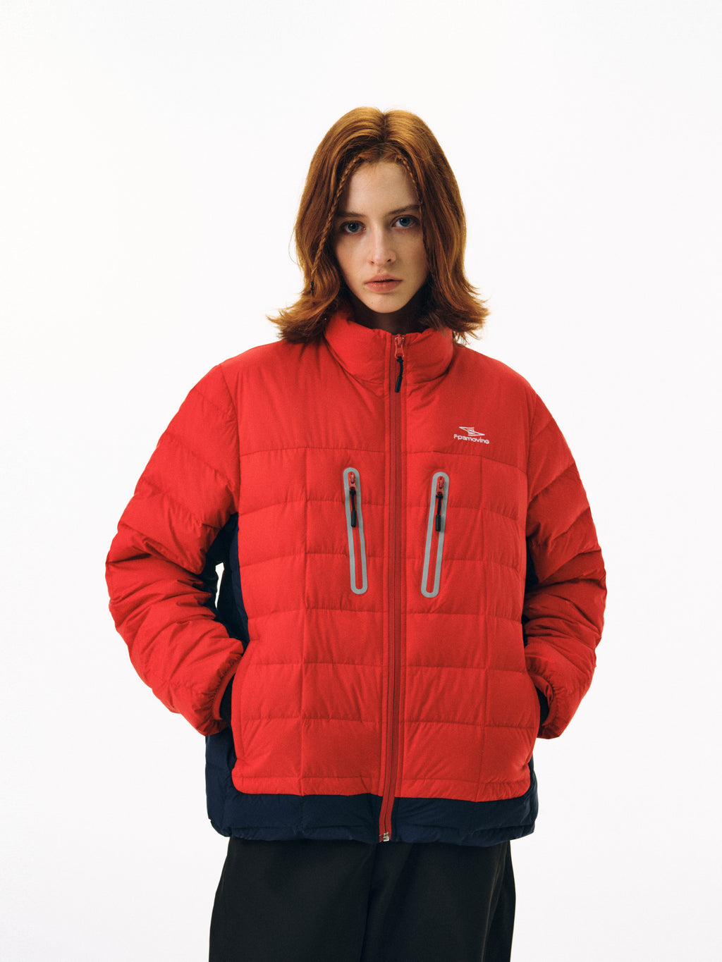 FPA 90% White Duck Down Three-Proof Paneled Double-Zip Winter Puffer Jacket, Windproof, Chinese Streetwear, Couple Style