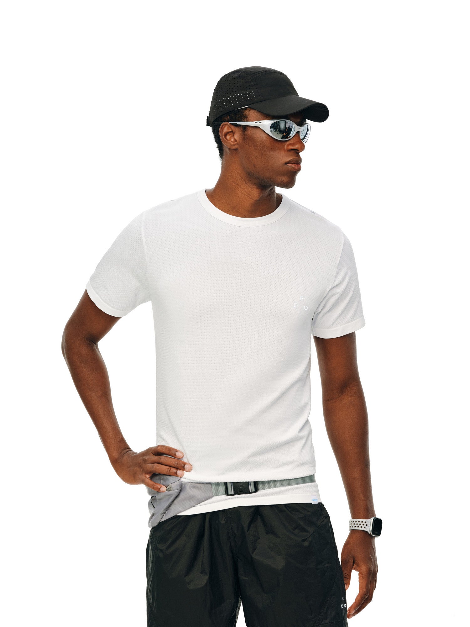 FPA COOLMAX Seamless Knit Athletic Texture Short Sleeve T-Shirt for Men - Summer Casual Outdoor Cool Touch Quick-Dry Breathable Tee