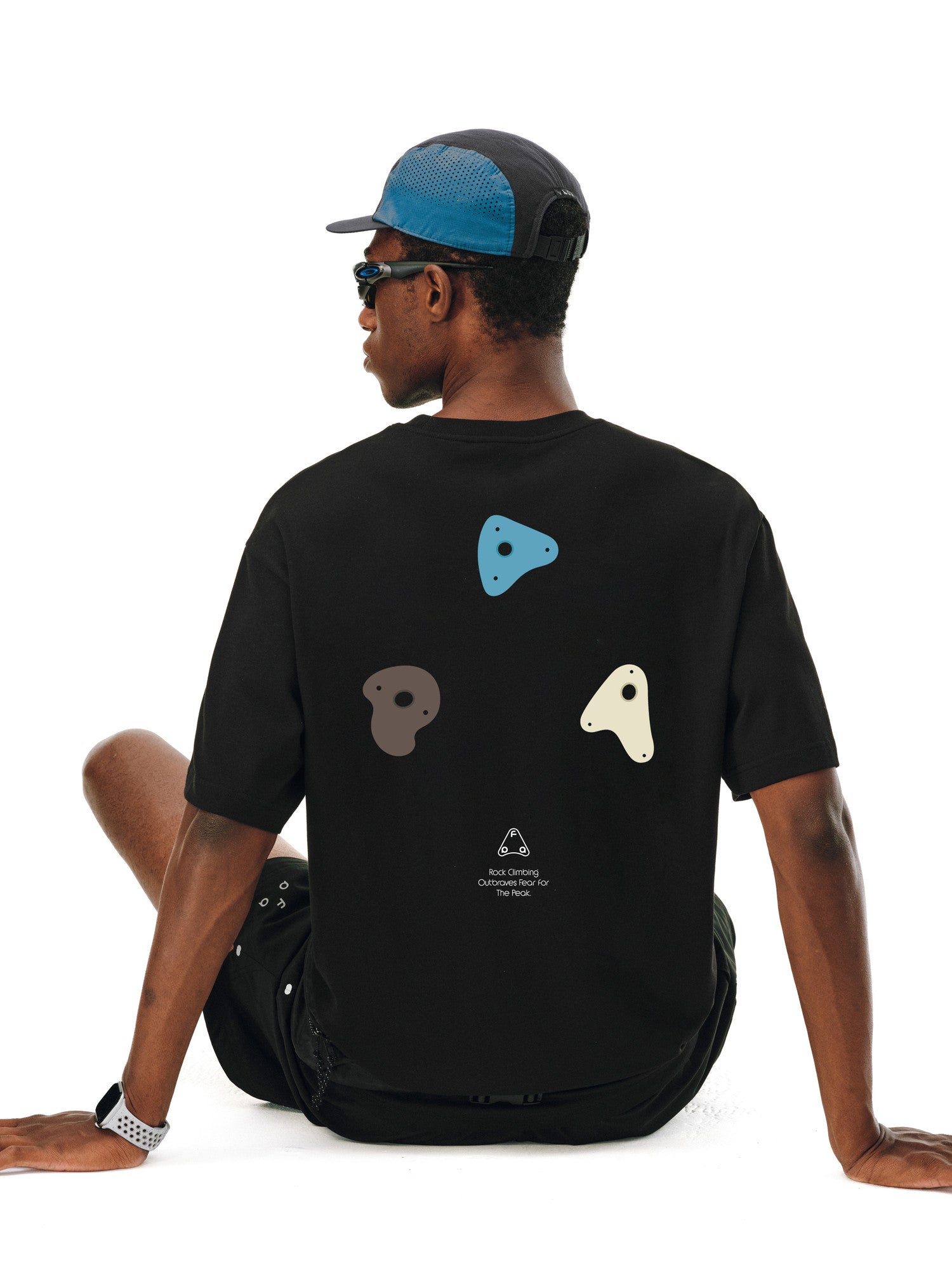 FPA Climbing Contrast Graphic COOLMAX Athletic Short Sleeve T-Shirt for Men and Women, Quick-Dry, Summer