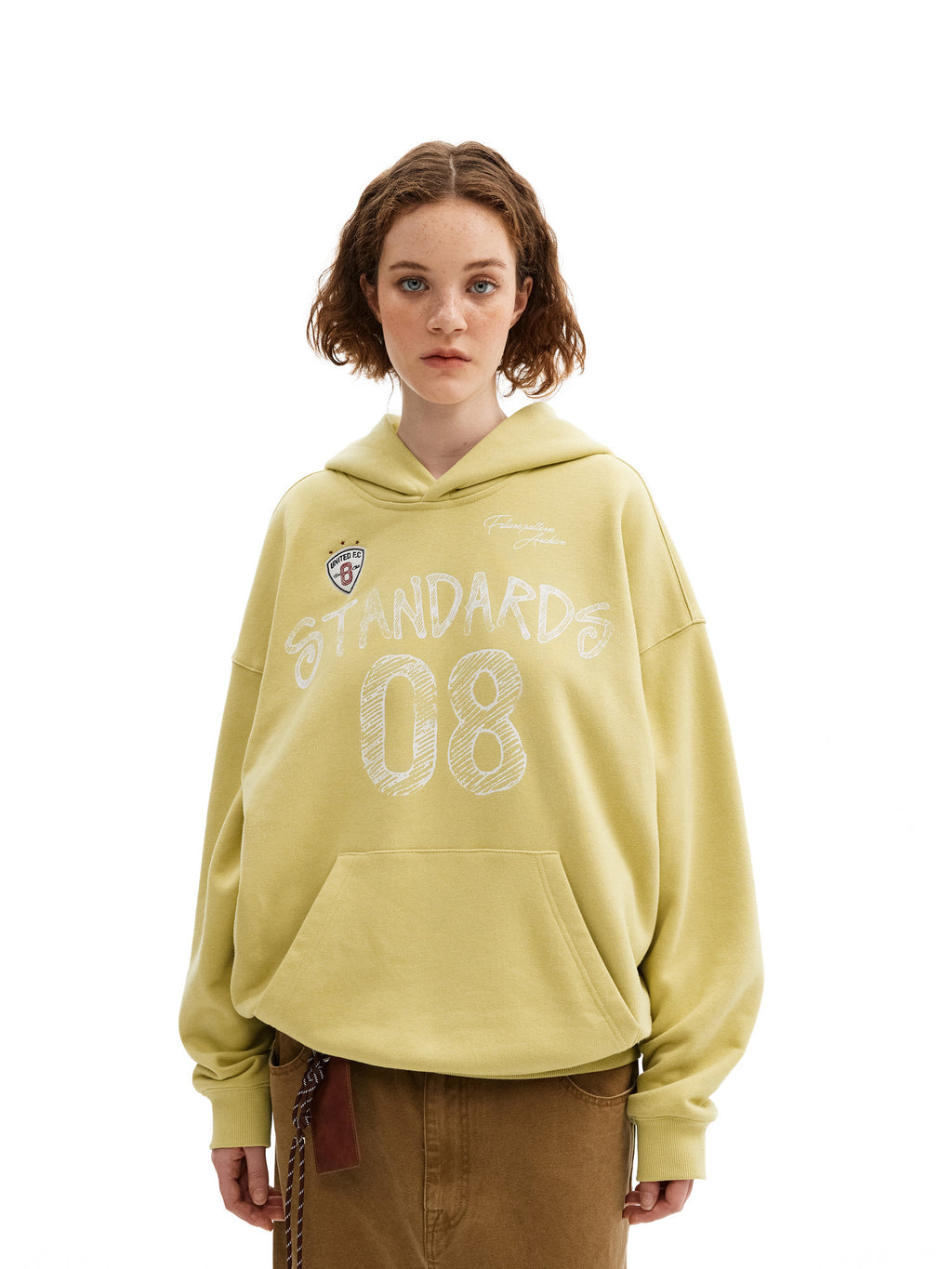 FPA Graffiti Digital Print Badge Hoodie - Unisex Heavyweight Pullover for Spring and Autumn