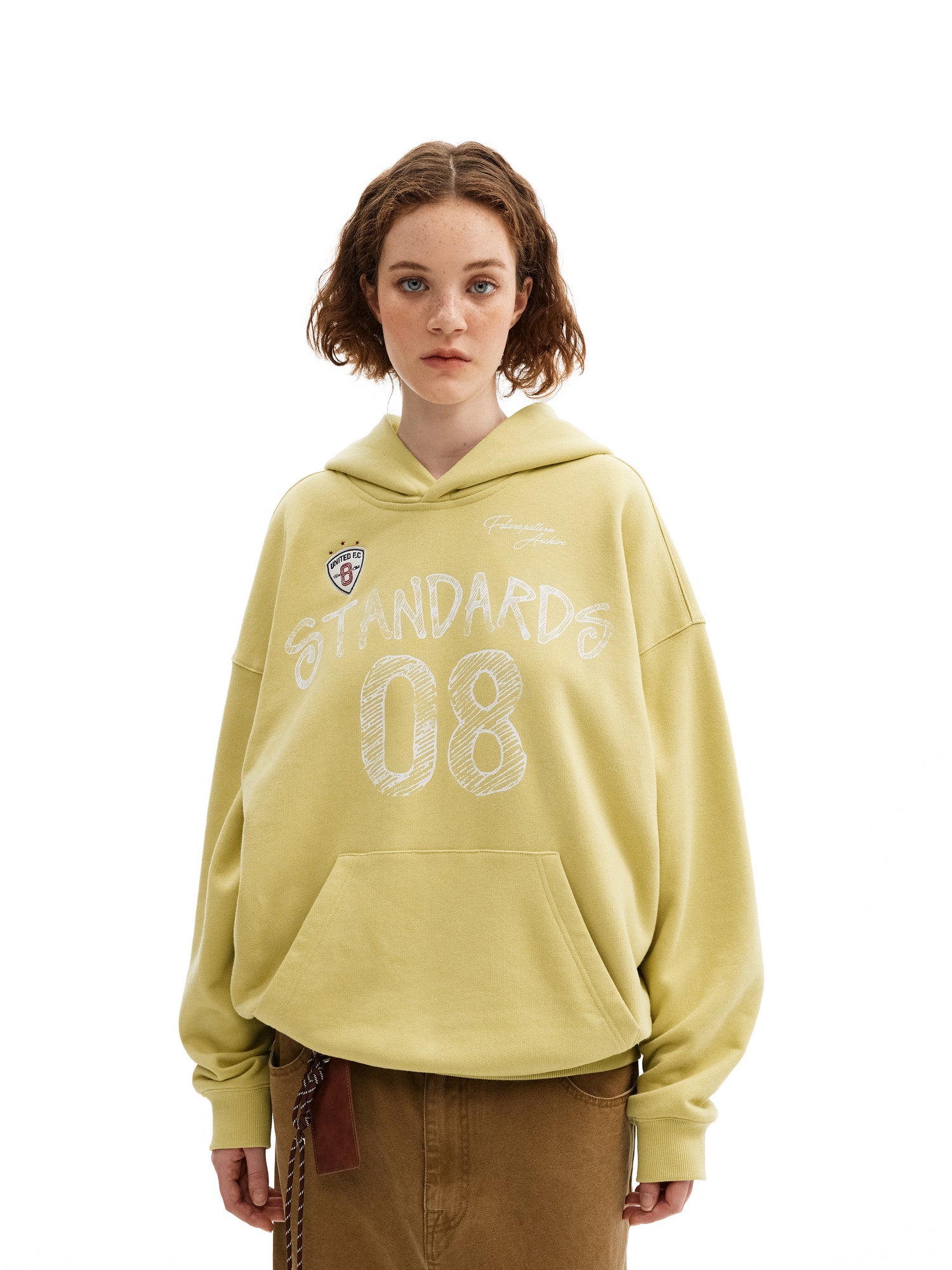 FPA Graffiti Digital Print Badge Hoodie - Unisex Heavyweight Pullover for Spring and Autumn