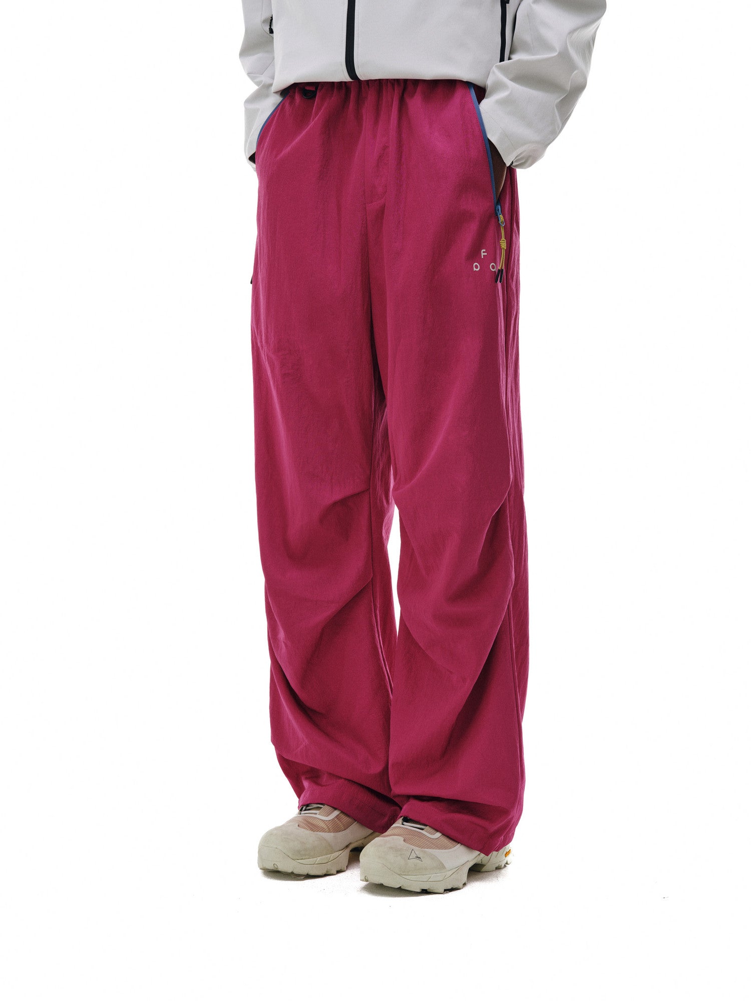 FPA Outdoor Color-Block Waterproof Zipper Thickened All-Season Paratrooper Pants, Spring/Autumn Athletic Straight-Leg Casual Pants for Men