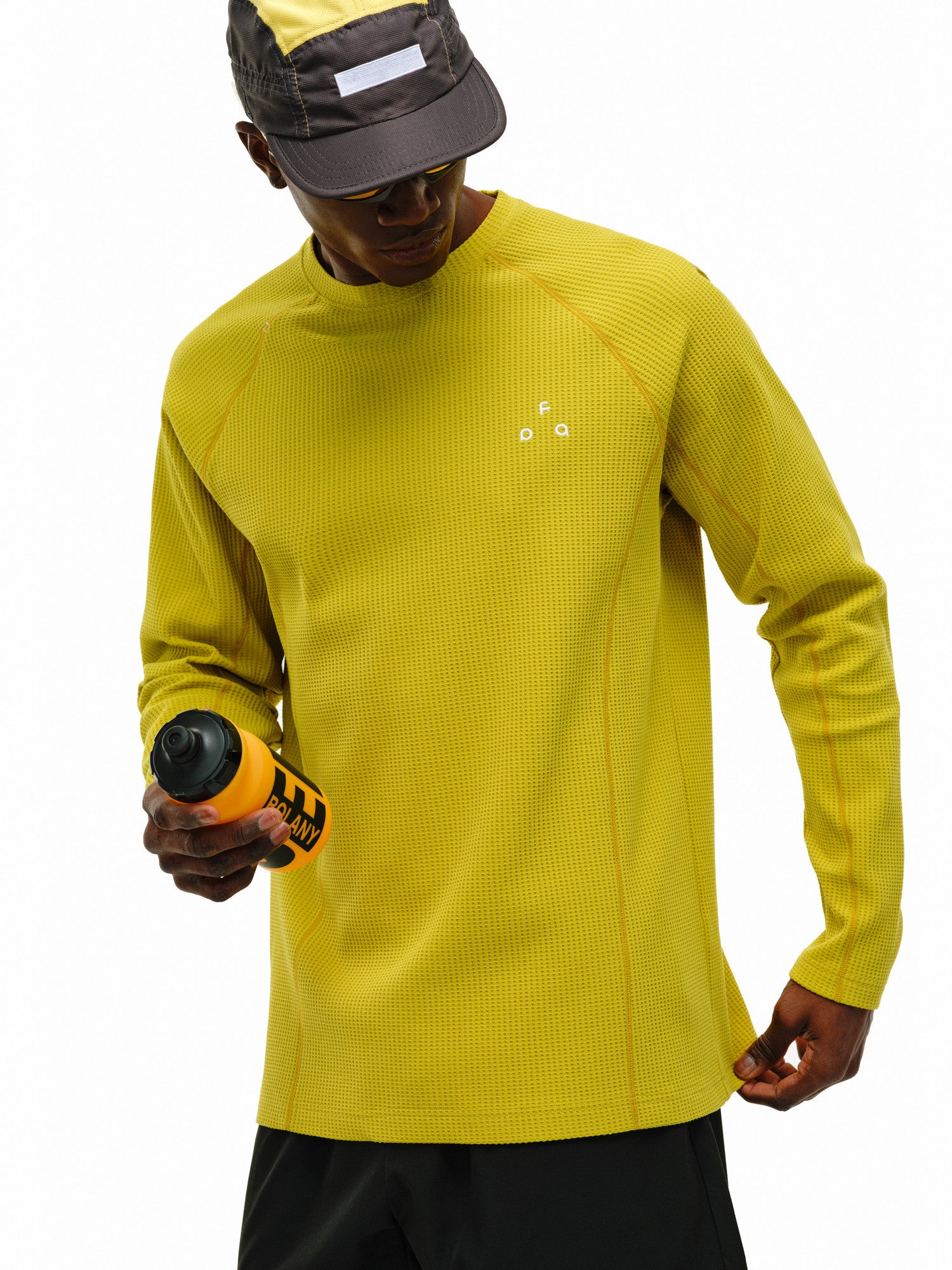 FPA Sports Hassel Waffle Long Sleeve Tee – Spring Minimalist Design Crew Neck Base Layer for Couples, Casual T-Shirt