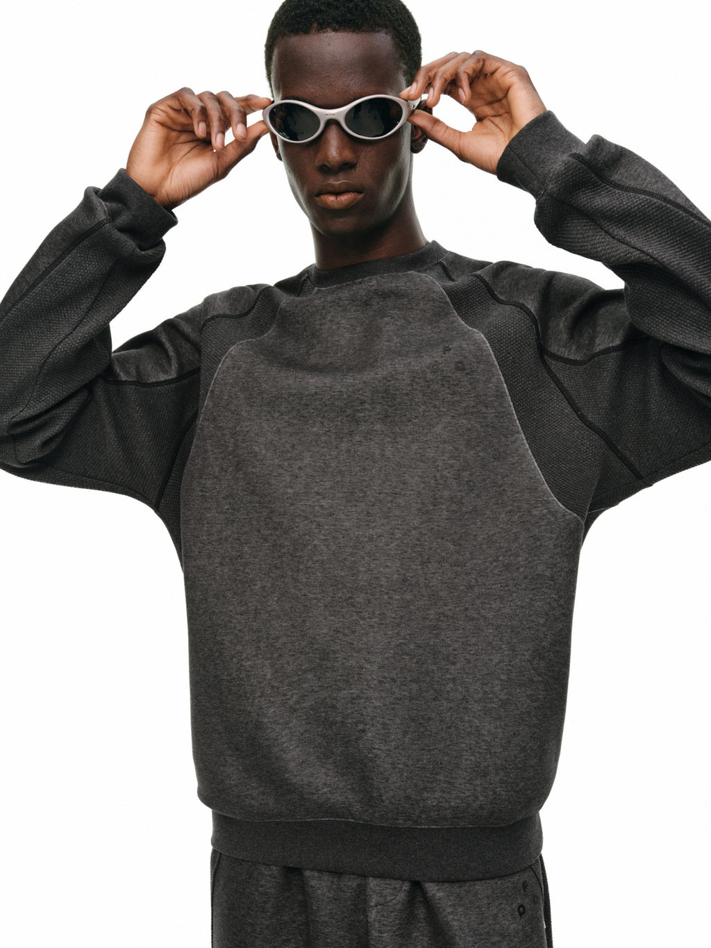 FPA THERMOLITE Paneled Crew Neck Sweatshirt Set - Spring/Autumn Outdoor Casual Sports Color-Block Pullover for Men