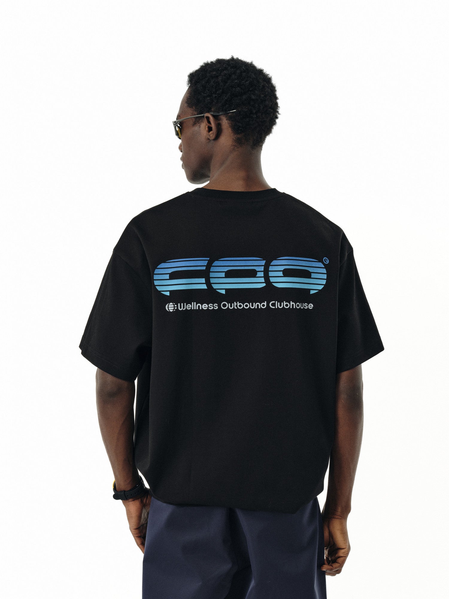 FPA Ice-Feel Quick-Dry Gradient Logo Short Sleeve T-Shirt – Chinese Streetwear Summer Athletic Loose Heavyweight Couple Tee
