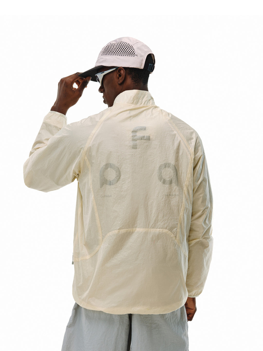 FPA Structured Triangle Print Jacket – Spring Casual Unisex Stand Collar Loose Lightweight Outdoor Sports Jacket