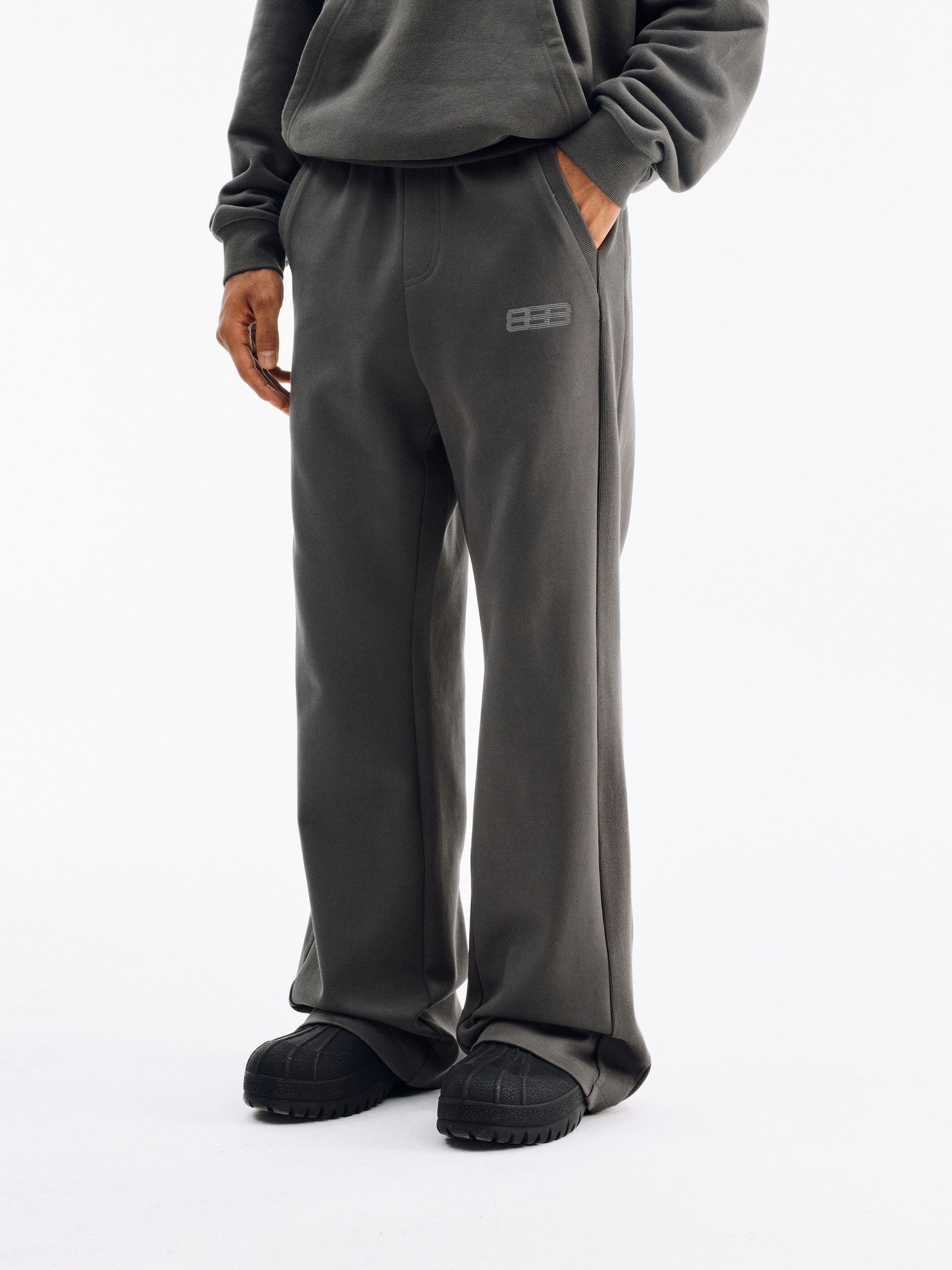 FPA Thread-Spliced Air-Layer Sweatpants for Spring/Autumn Drawstring Loose Straight-Leg Streetwear Sports Casual Long Pants