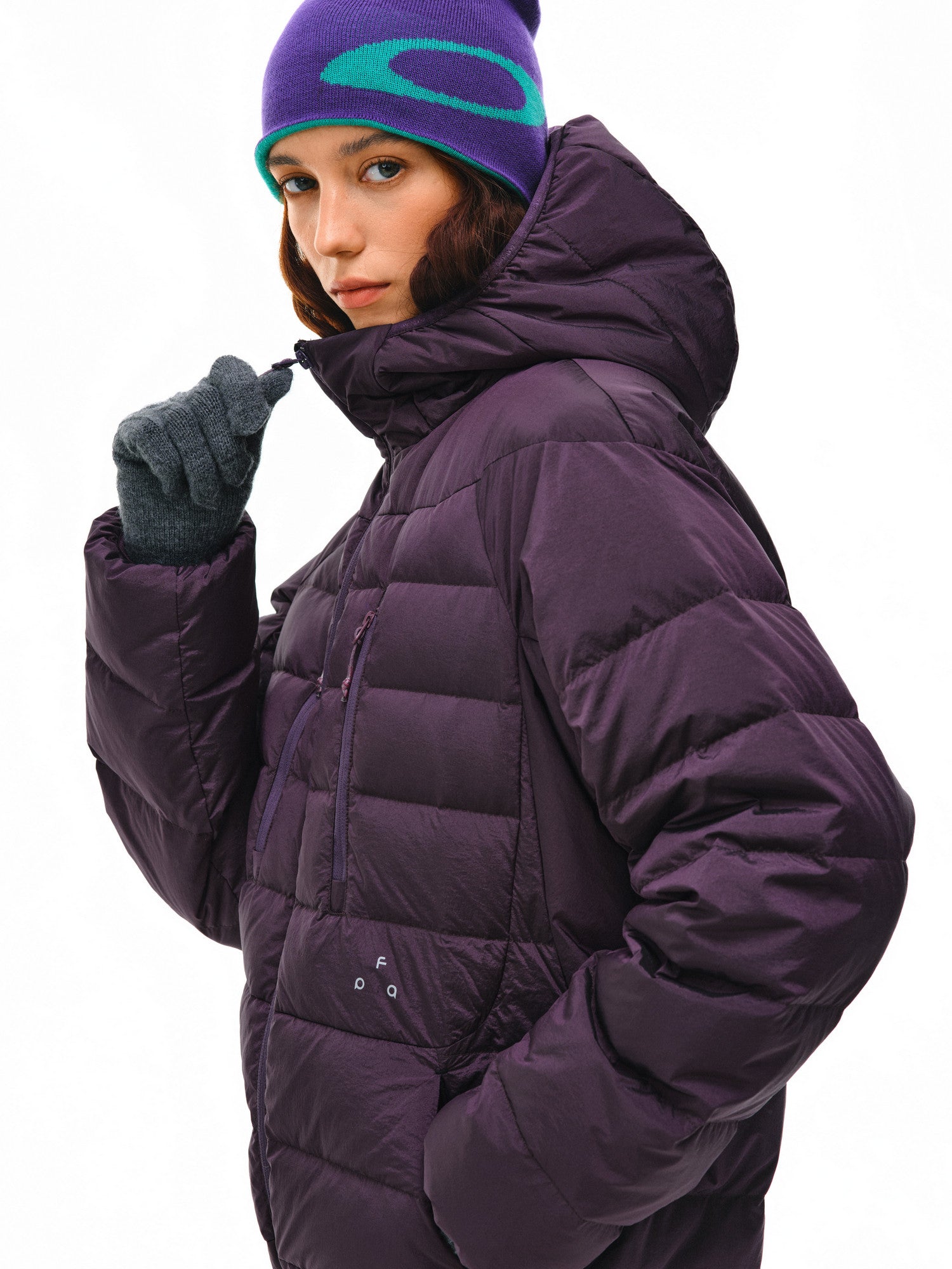 FPA Ribbed Down Hooded Jacket with Double Zipper - 2026 New Winter Sports Couple Down Coat