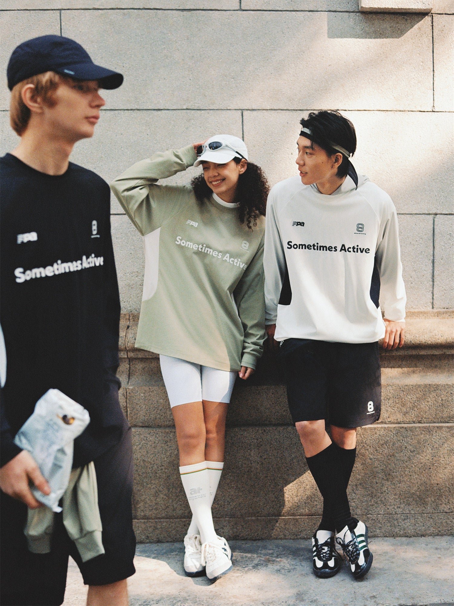 FPA Quick-Dry Moisture-Wicking Sports Paneled Long Sleeve Unisex Loose Fit Couple Round Neck T-Shirt