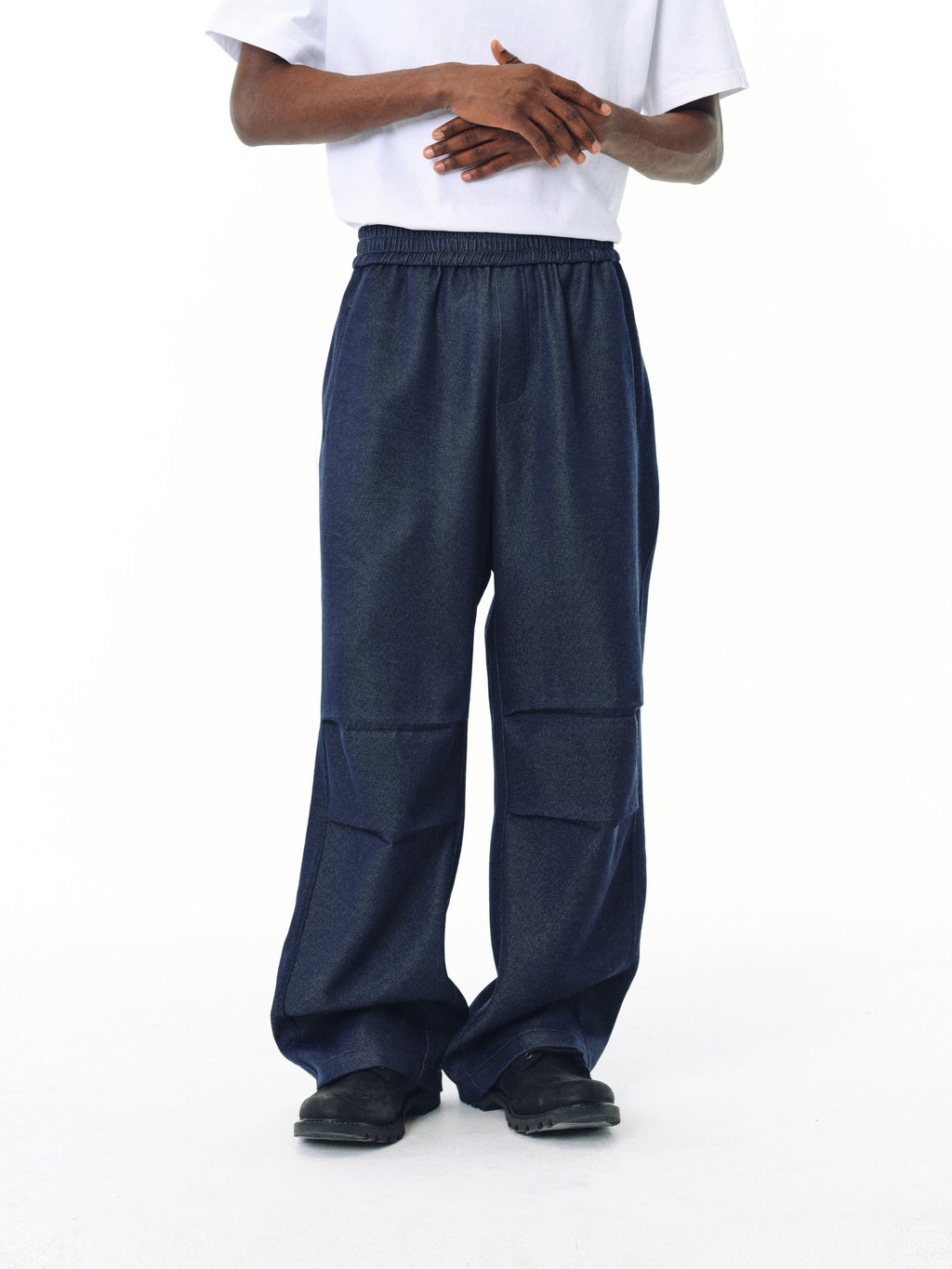 FPA Outdoor Abrasion-Resistant Denim-Look Deconstructed Paratrooper Pants, Loose Wide-Leg Casual Trousers for Spring/Autumn