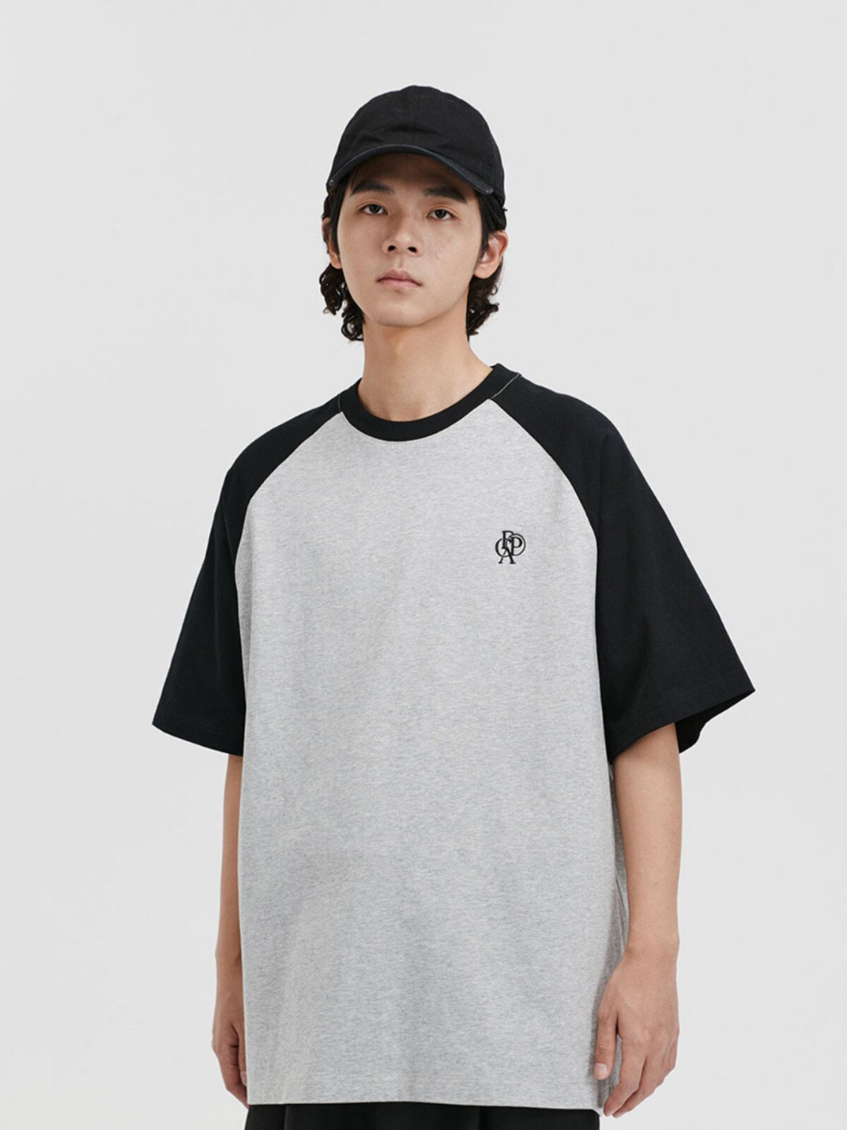 FPA Raglan Sleeve Embroidered Short-Sleeve Crew Neck Casual T-Shirt for Men – Summer Unisex Streetwear