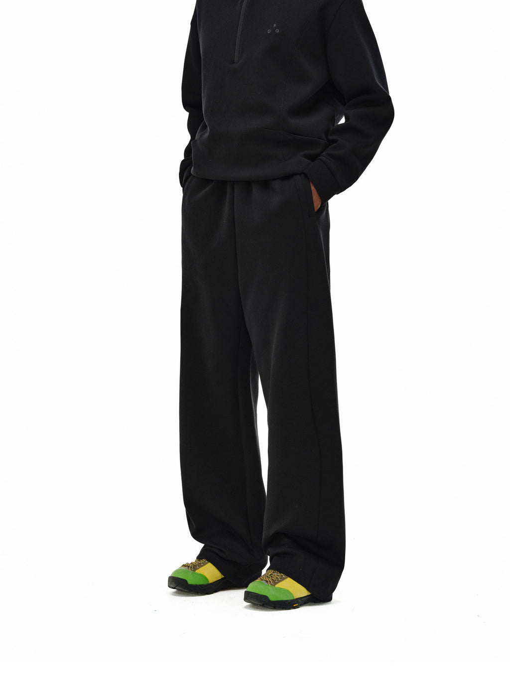 FPA Loose Fit Hasu Sweatpants Spring/Autumn Casual Straight-Leg Unisex Streetwear Black Trousers for Men