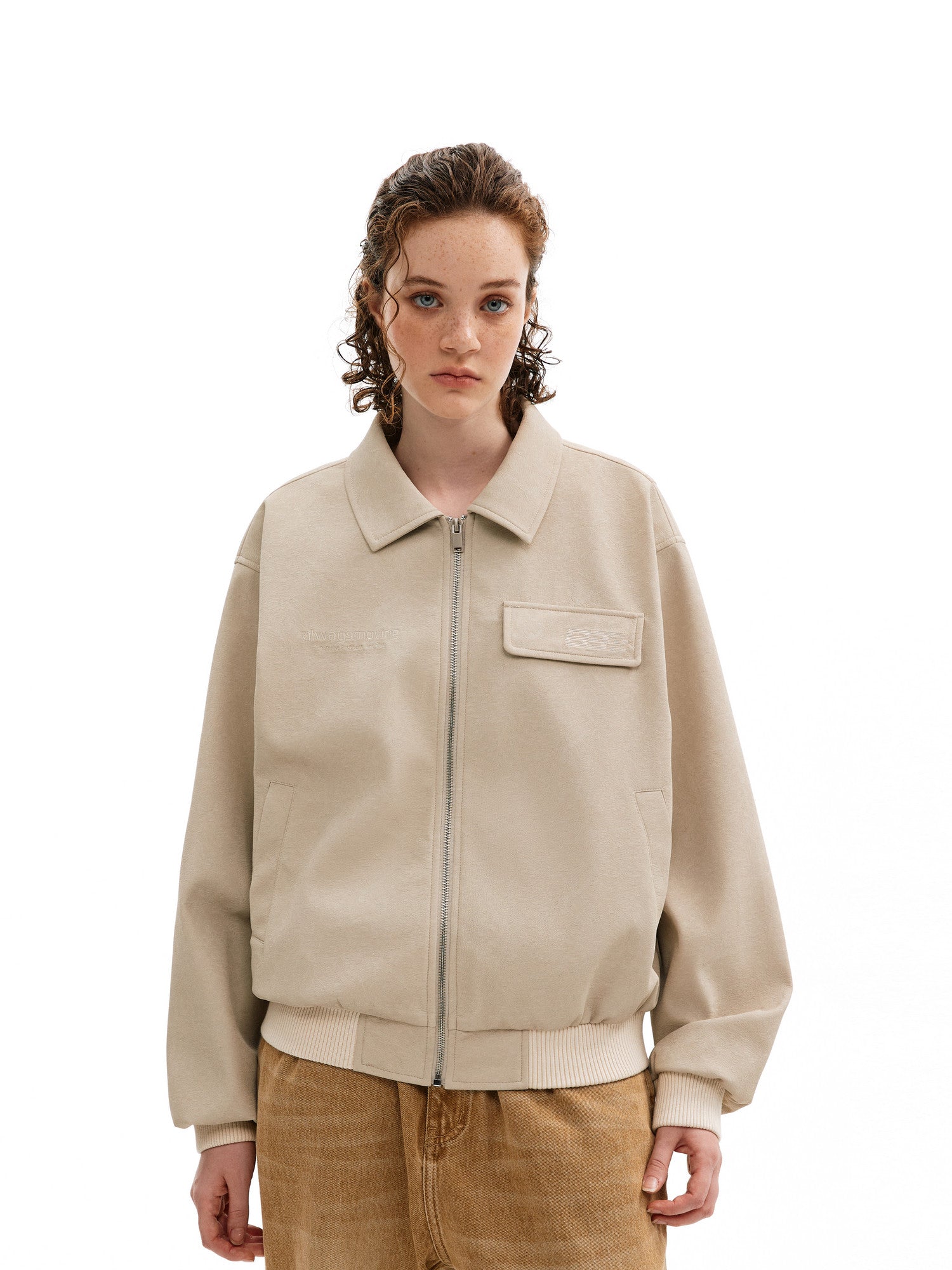 FPA Textured Sports Jacket - American Retro Streetwear Unisex Loose Short Fall Motorcycle Jacket