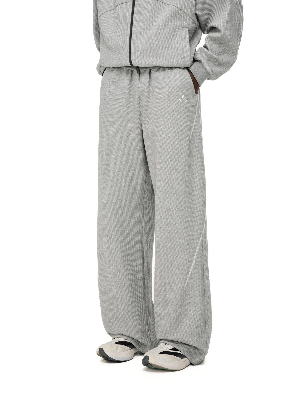 FPA Textured Jacquard Stitch Track Pants 2026 New Loose Straight Leg Lyocell Casual Sweatpants for Men