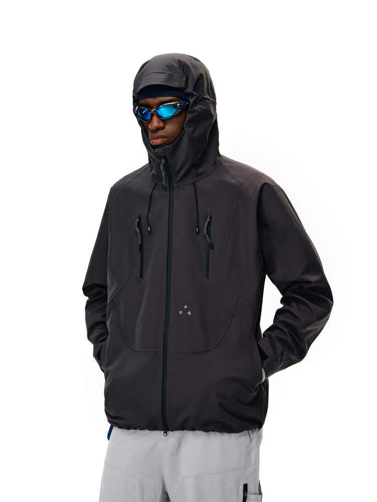 FPA Rain Shield Sealed-Seam Outdoor Moisture-Wicking Double-Zip Hiking Jacket for Men and Women