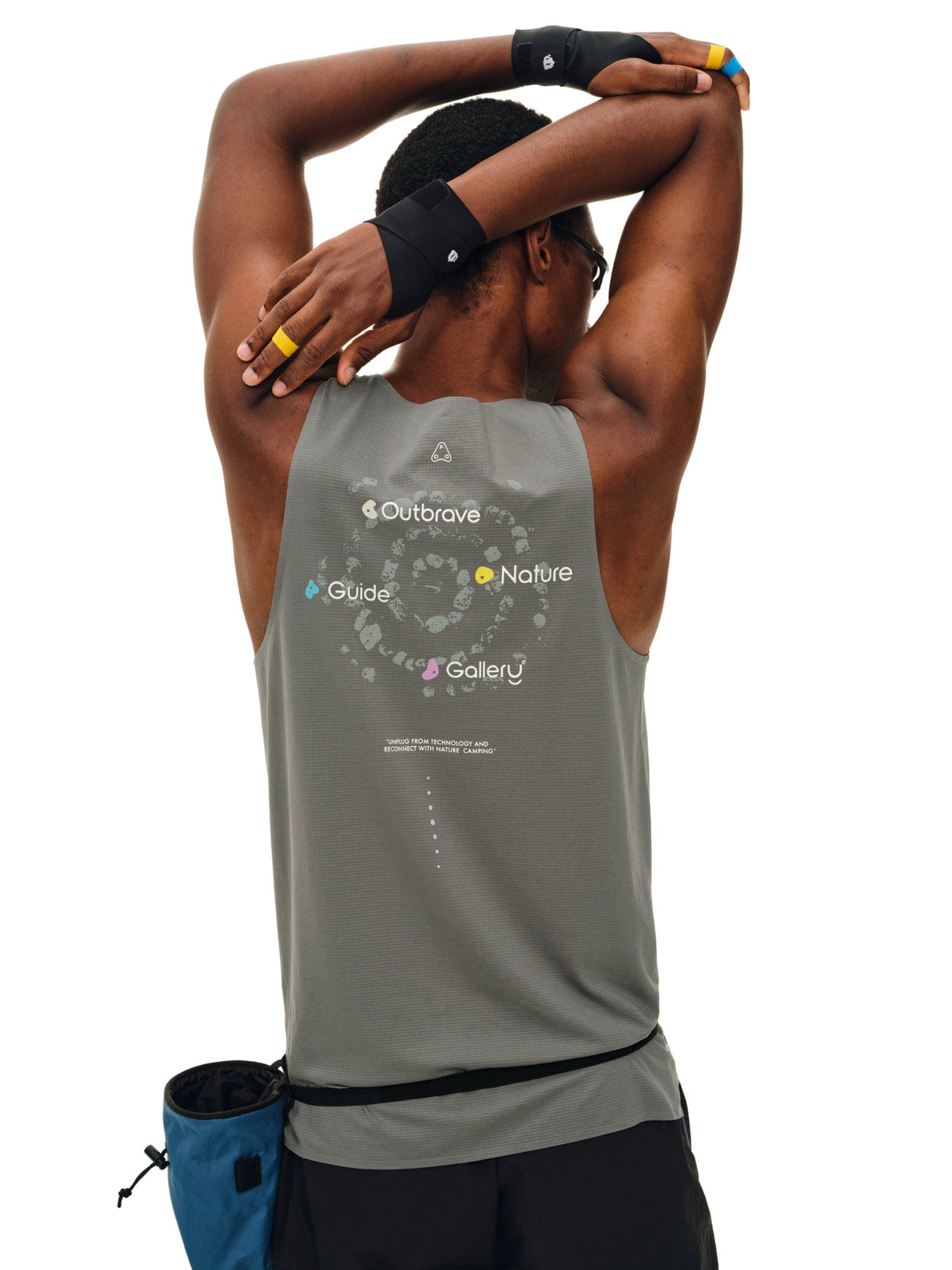 FPA COOLMAX Modal Climbing Sports Seam-Sealed Printed Reflective Sleeveless Vest Summer Cool-Touch Tank Top