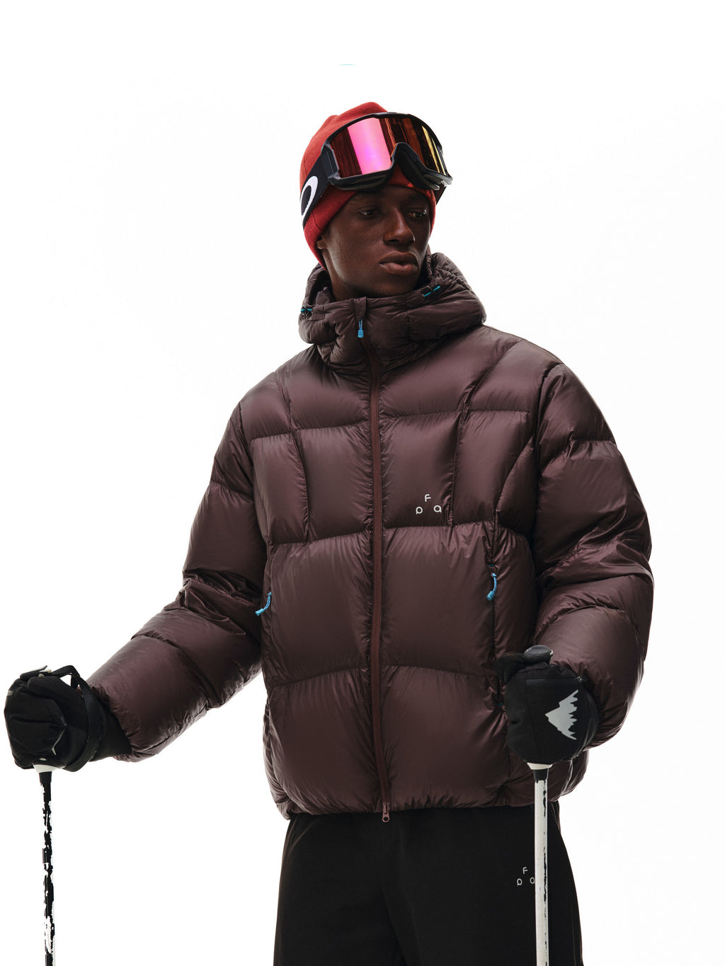 FPA 800FP 95% White Duck Down Aurora Water-Repellent Hooded Down Jacket for Men, Outdoor Sports Winter Coat