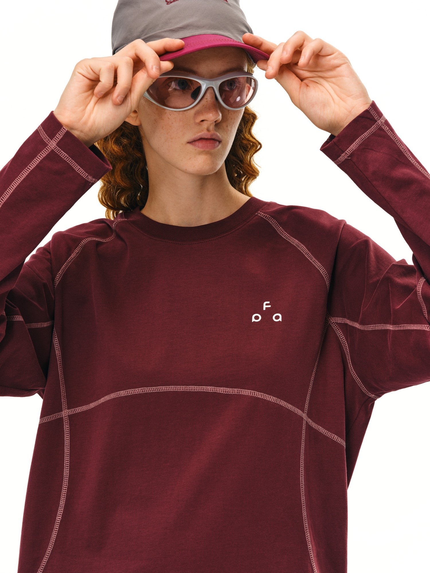 FPA Quick-Dry Long Sleeve T-Shirt, Chinese Streetwear Design, Crew Neck, Loose Fit, Unisex for Couples, Spring/Autumn
