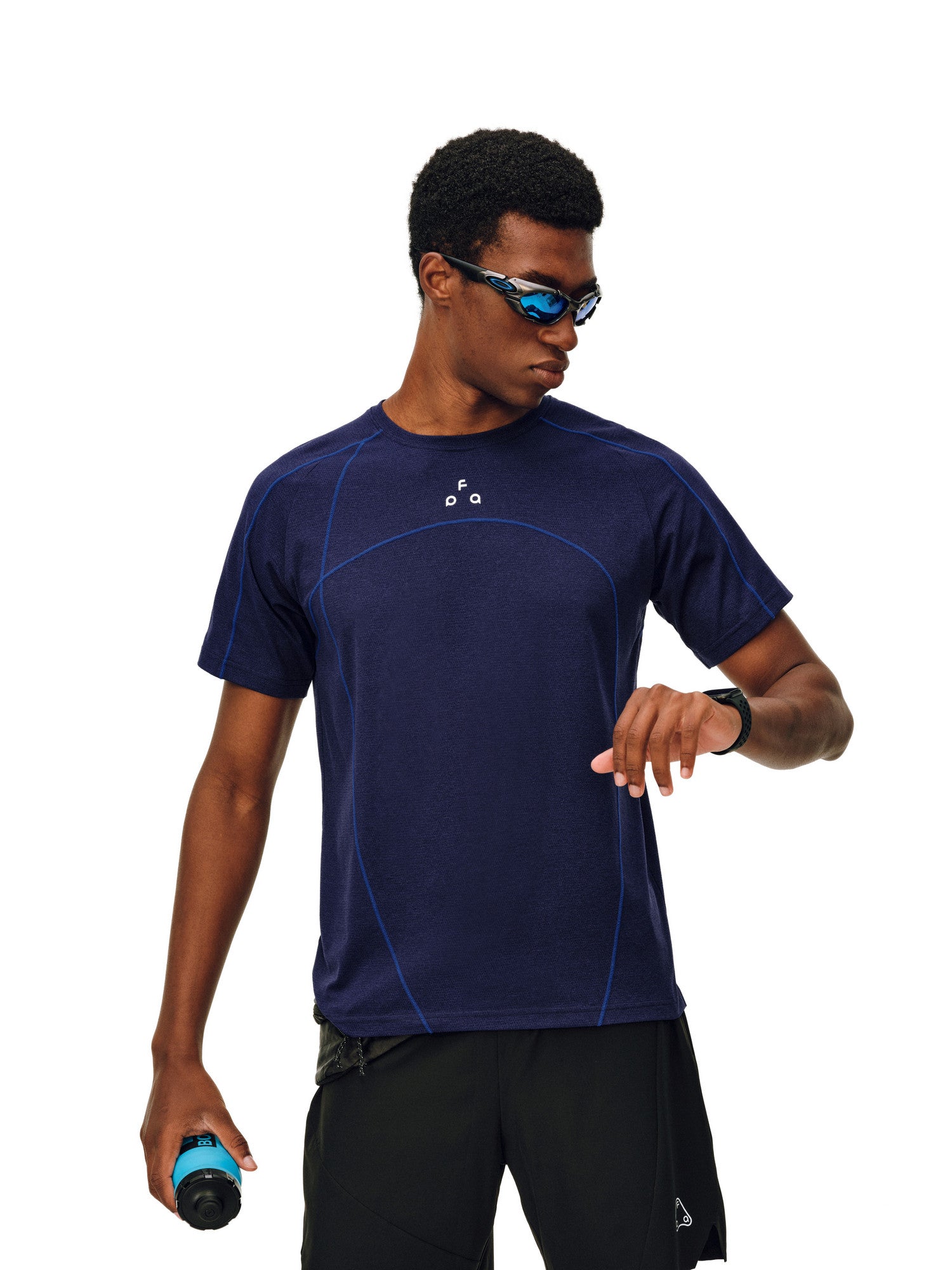FPA A7 Antimicrobial Breathable Quick-Dry Hasso Thread Sports Fitness Short Sleeve Summer Cool Outdoor Running T-Shirt for Men