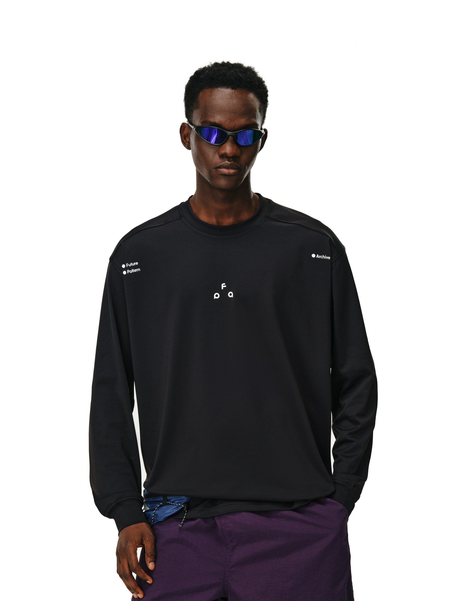 FPA Moisture-Wicking UPF50+ Sun Protection Basic Long Sleeve T-Shirt, Streetwear Logo, Crew Neck, Loose Fit, Couple Matching Tee