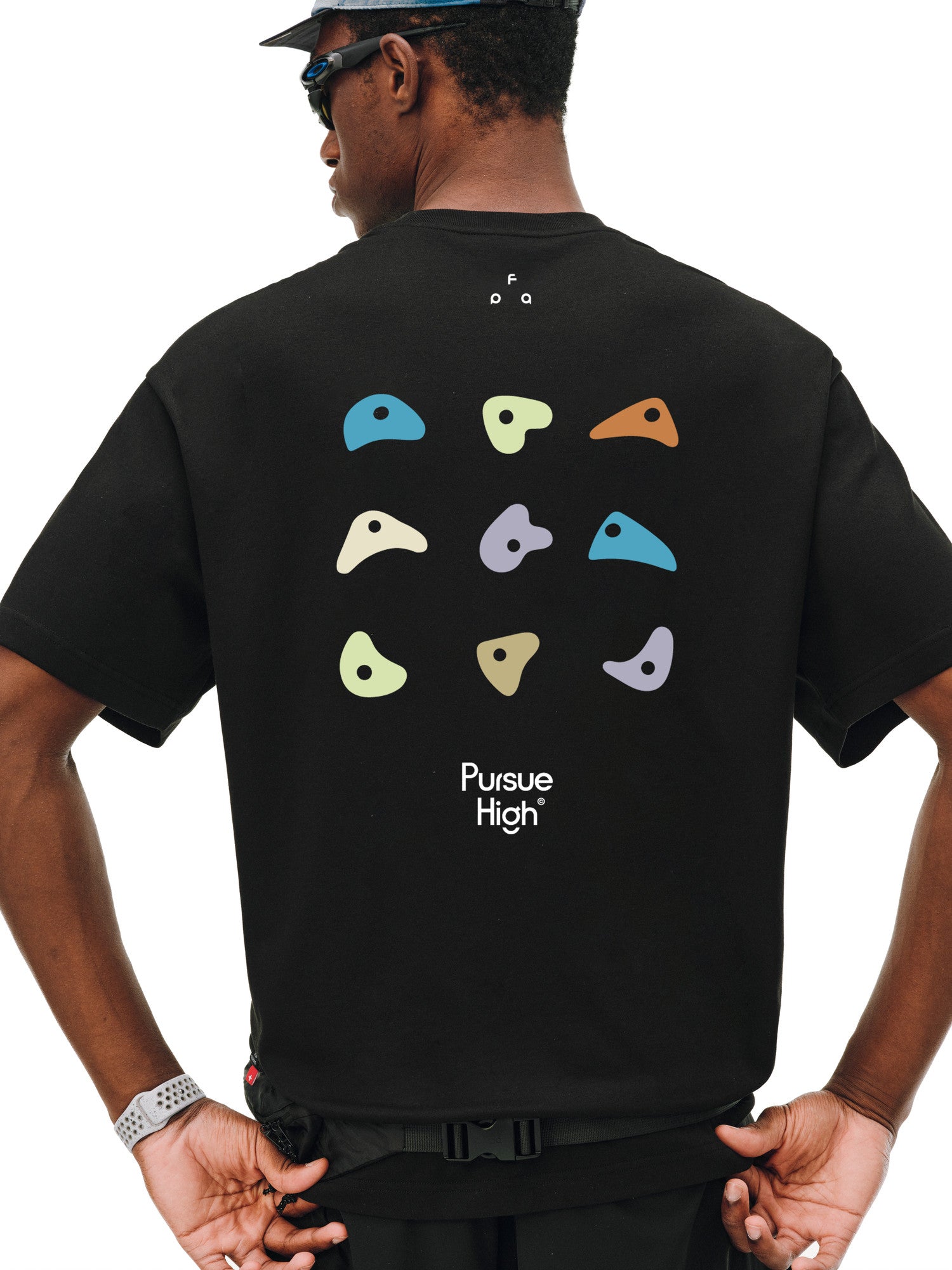FPA Climbing Print Athletic Short Sleeve T-Shirt - Summer Outdoor Casual Quick-Dry Breathable Tee