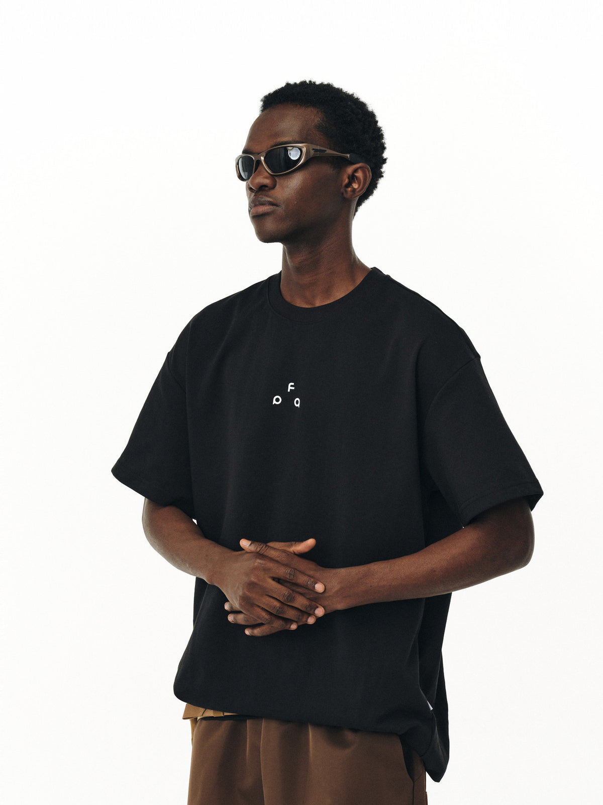 FPA Sports 7A Antibacterial Quick-Dry Cooling Short Sleeve T-Shirt - Chinese Street Style Summer Loose Round Neck Couple Casual Black Tee