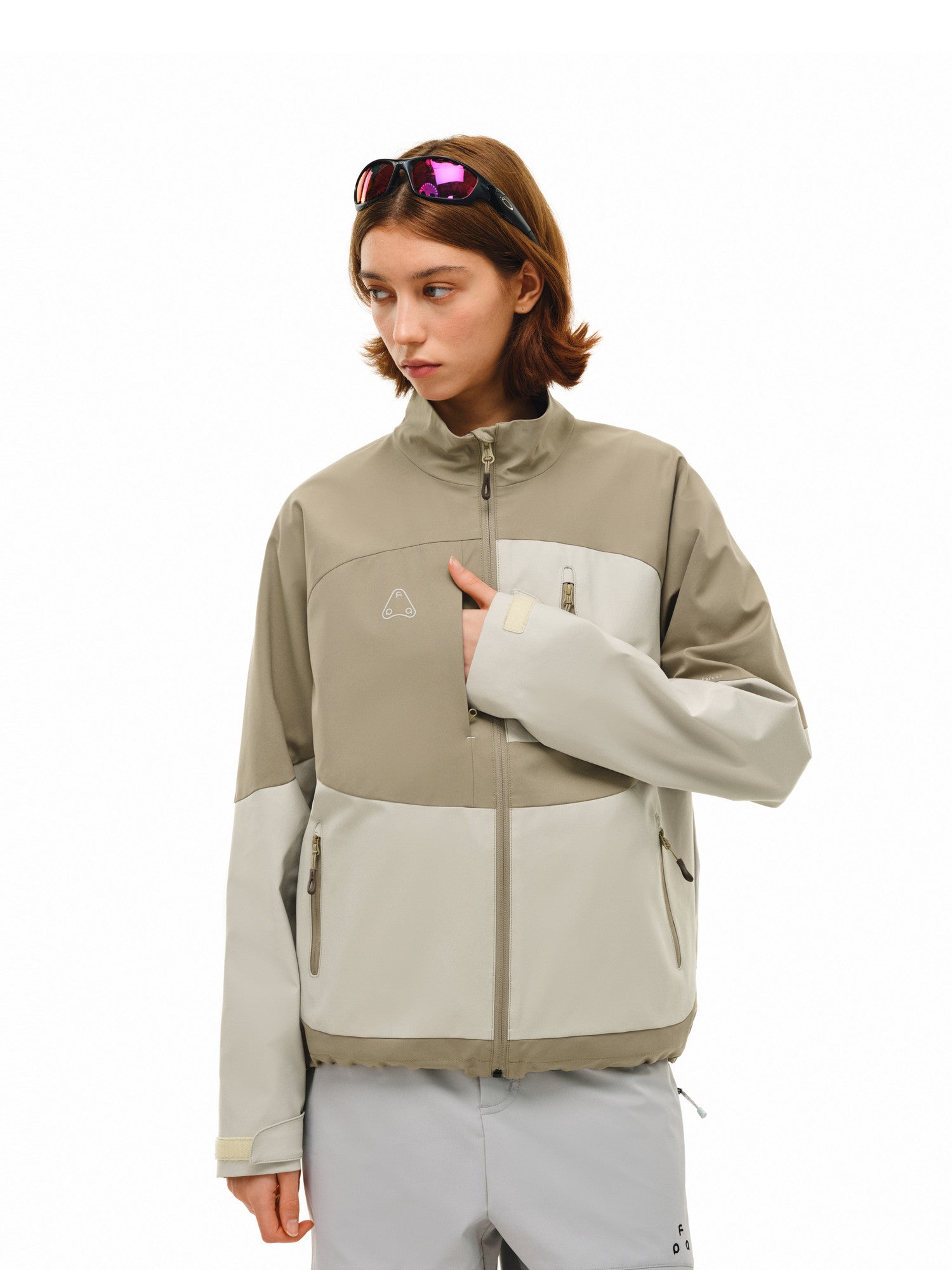 FPA Three-Proof Paneled Shell Jacket Spring Design High-End Contrast Color Stand Collar Outdoor Couple Sports Jacket for Men
