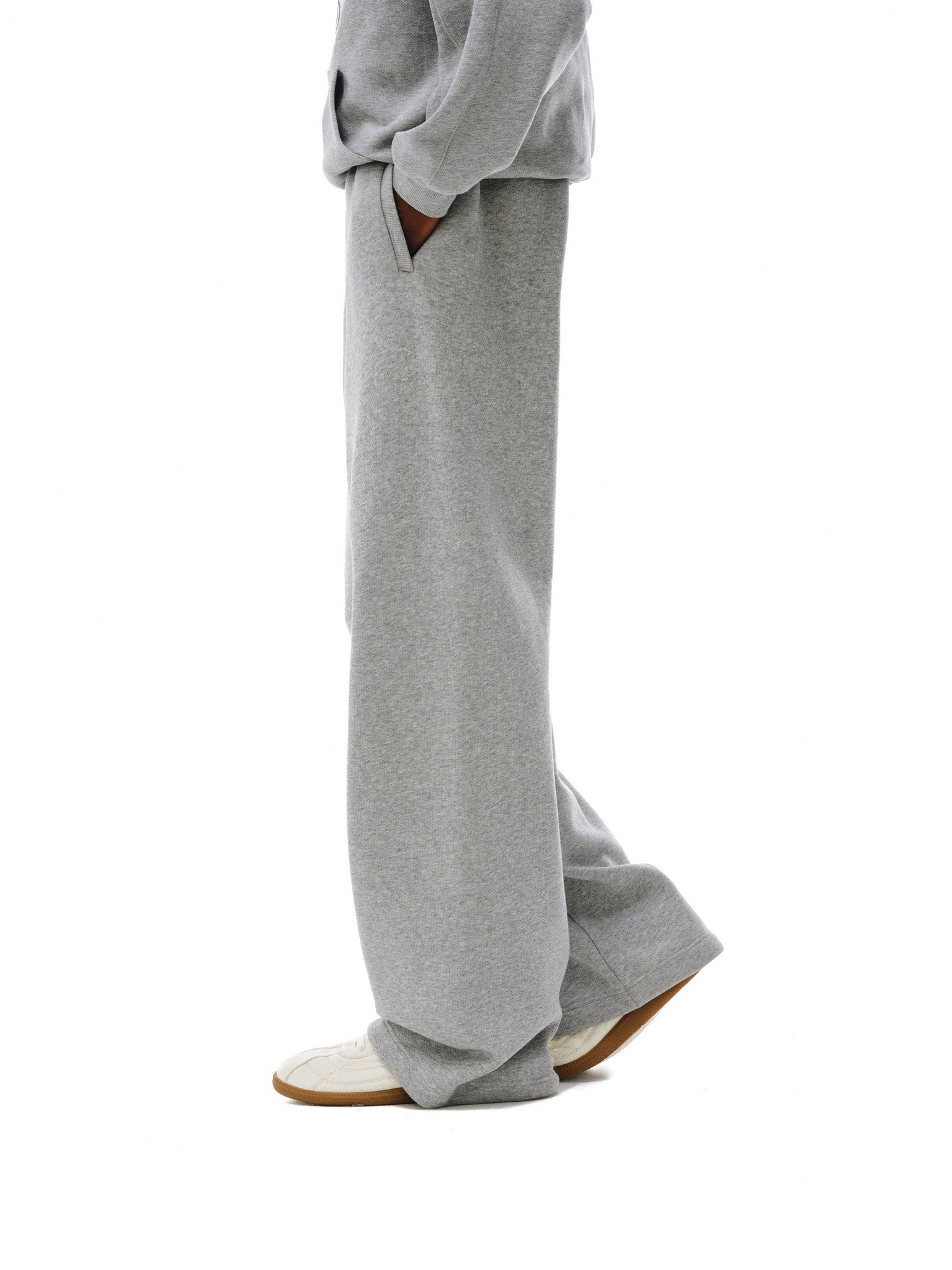 FPA Outdoor Thermoregulating Warm 5A Antibacterial Anti-Static Textured Knit Sweatpants – Loose Straight-Leg Trousers for Spring/Autumn
