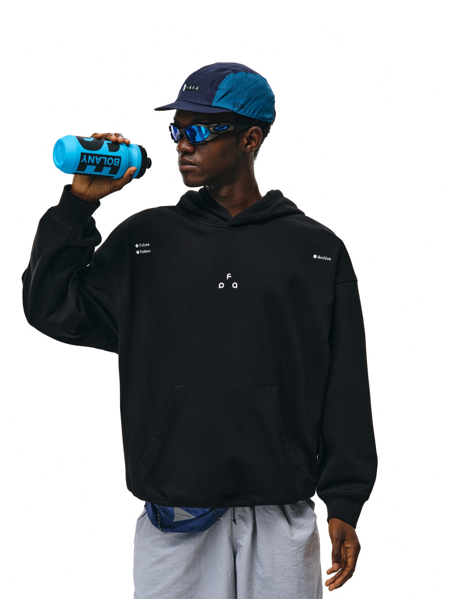 FPA Warm Fleece Hooded Sweatshirt - Chinese Streetwear Basic Logo Relaxed Unisex Couple Hoodie