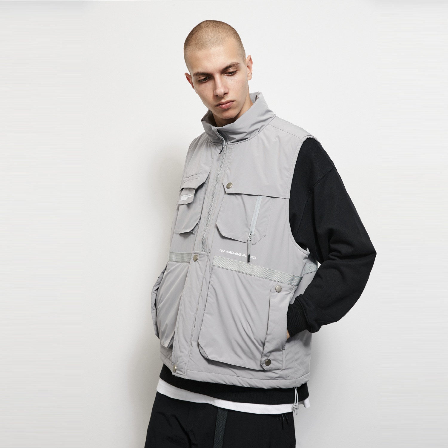 FPA (VENGETICE) Tactical Cotton Padded Vest, Workwear Cotton Jacket, Loose Fit, Chinese Streetwear, Autumn/Winter Vest Coat