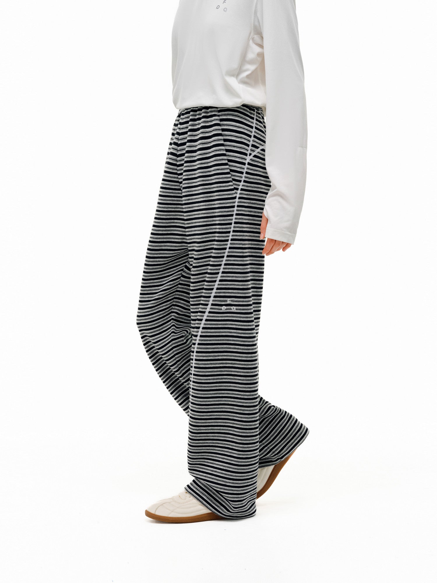 FPA Outdoor Relaxed Striped Pants – Loose Straight-Leg Retro Contrast Color Casual Trousers for Spring/Autumn